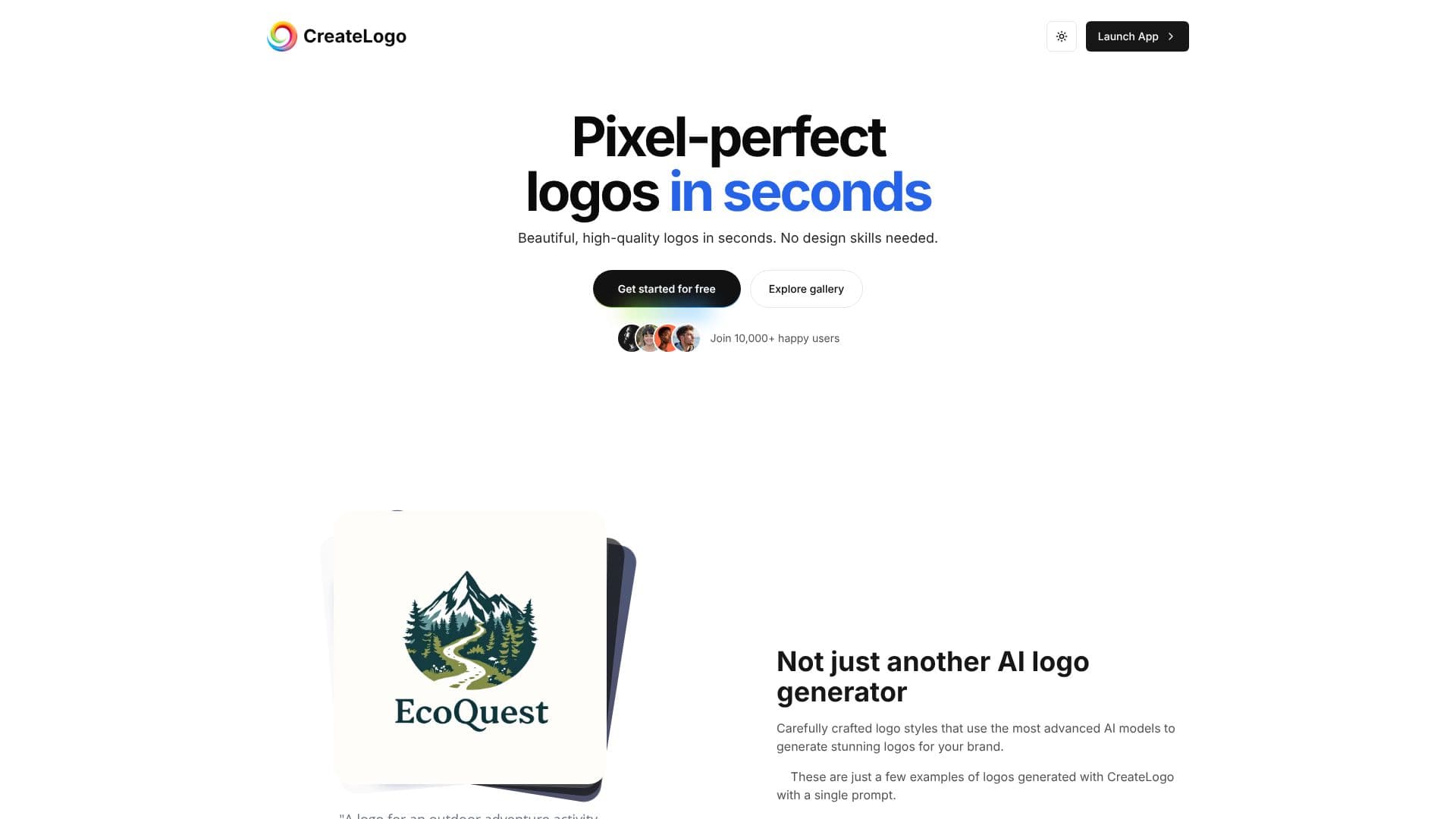 CreateLogo AI Logo Generator screenshot