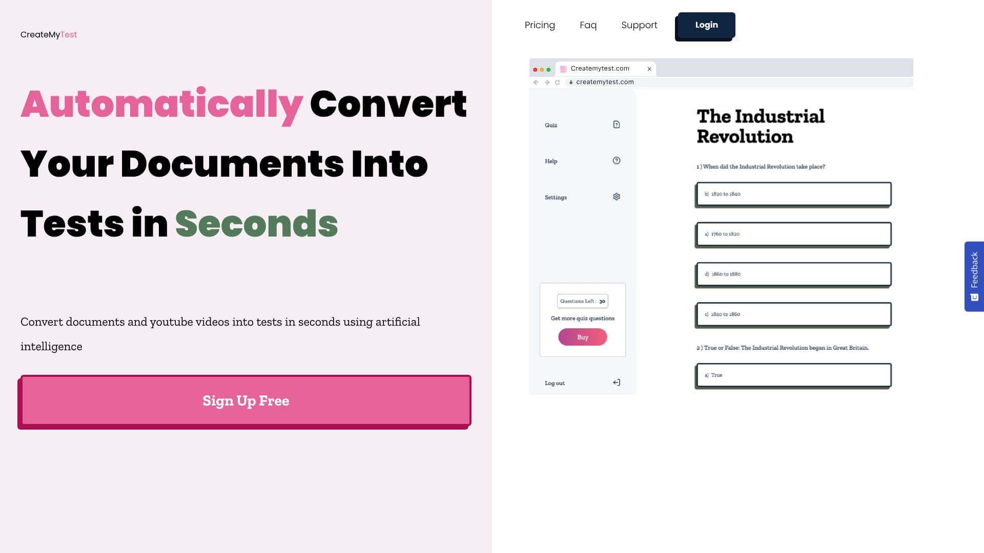 لقطة شاشة لـ Createmytest
