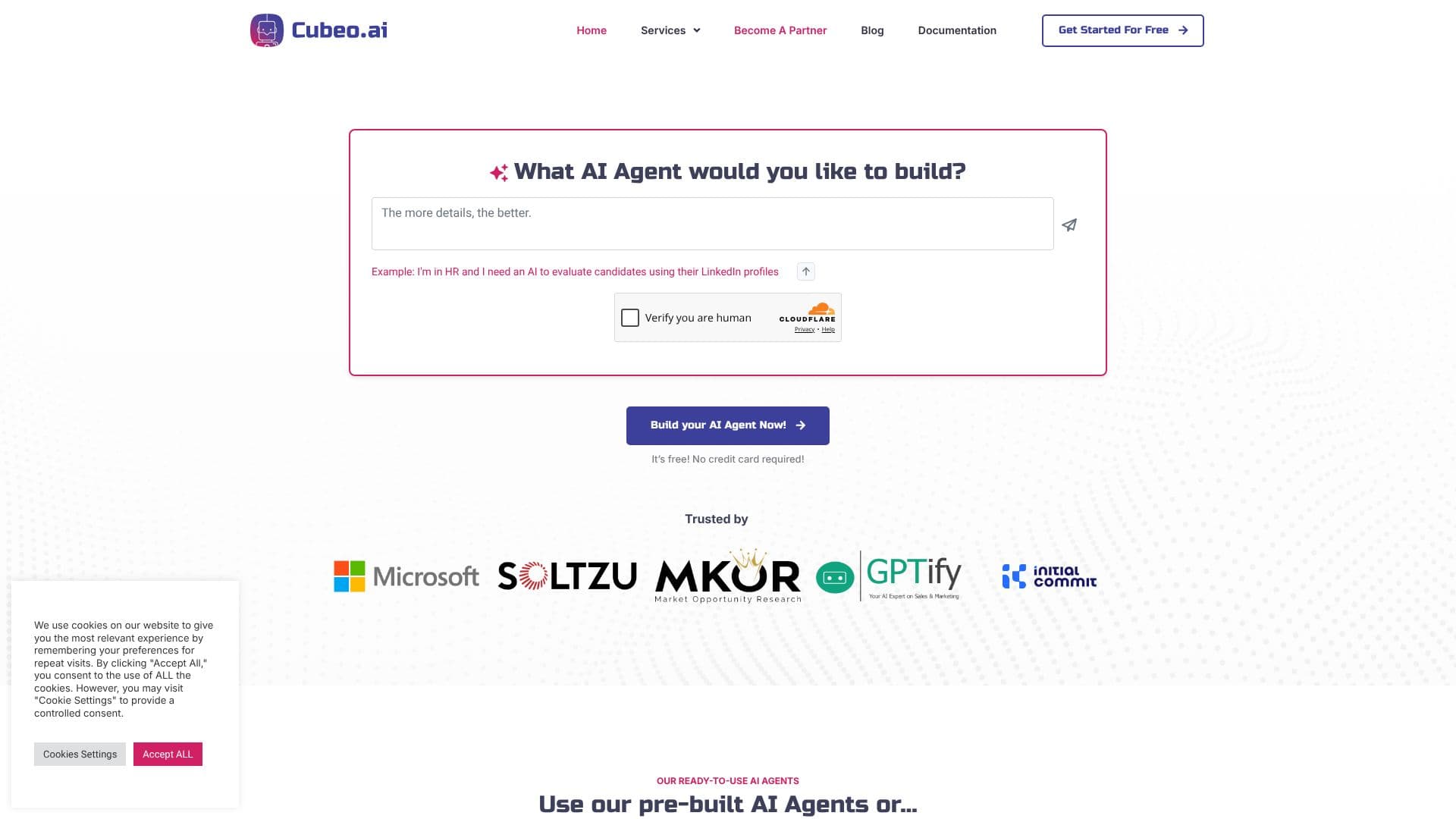 Screenshot von Cubeo AI