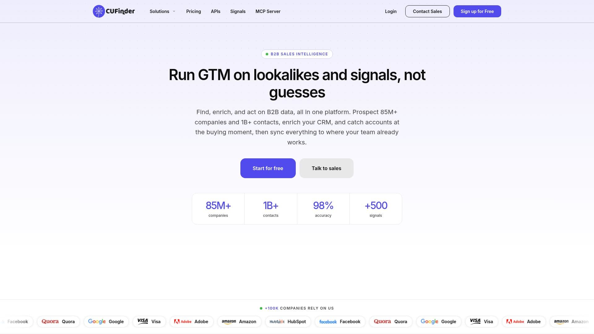 CUFinder | B2B营销智能 截图