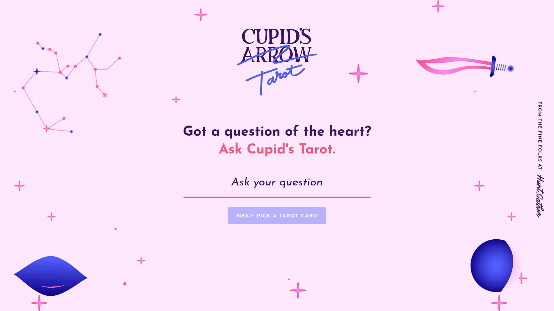 Screenshot von Cupids Tarot