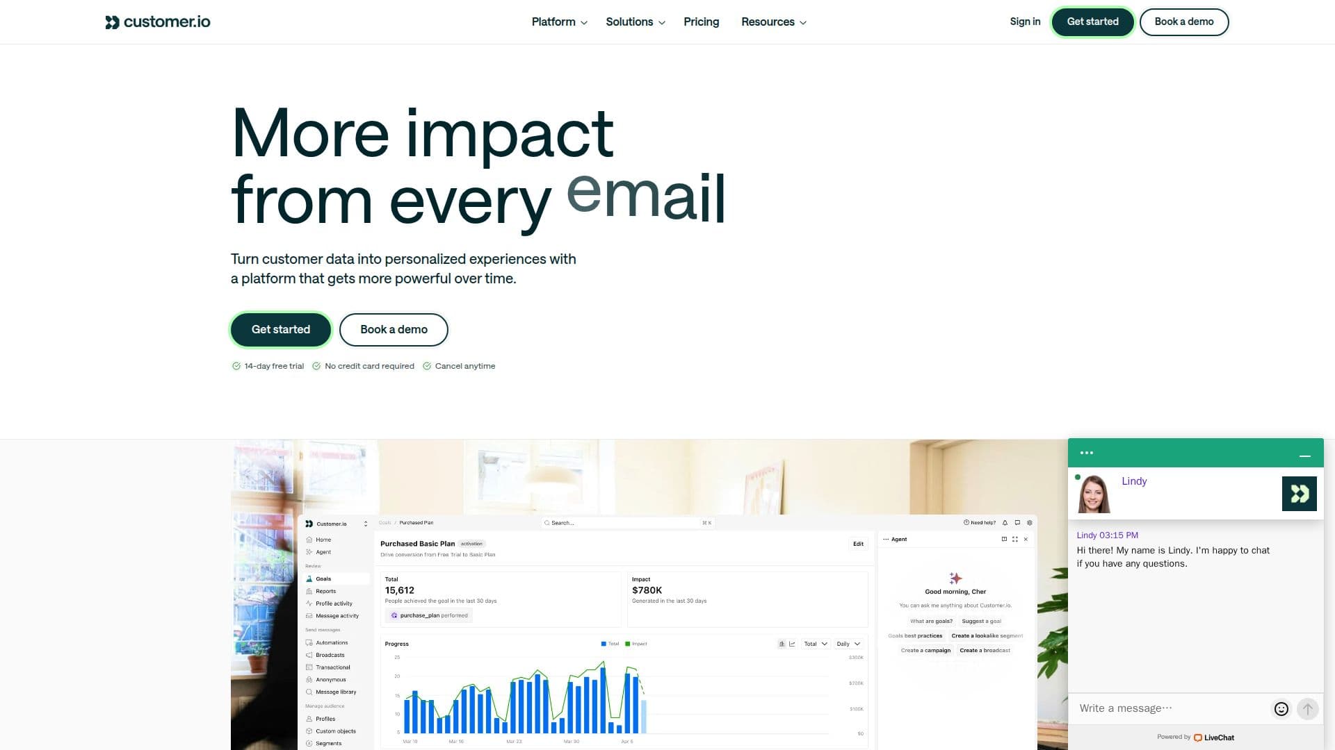 Customer.io screenshot
