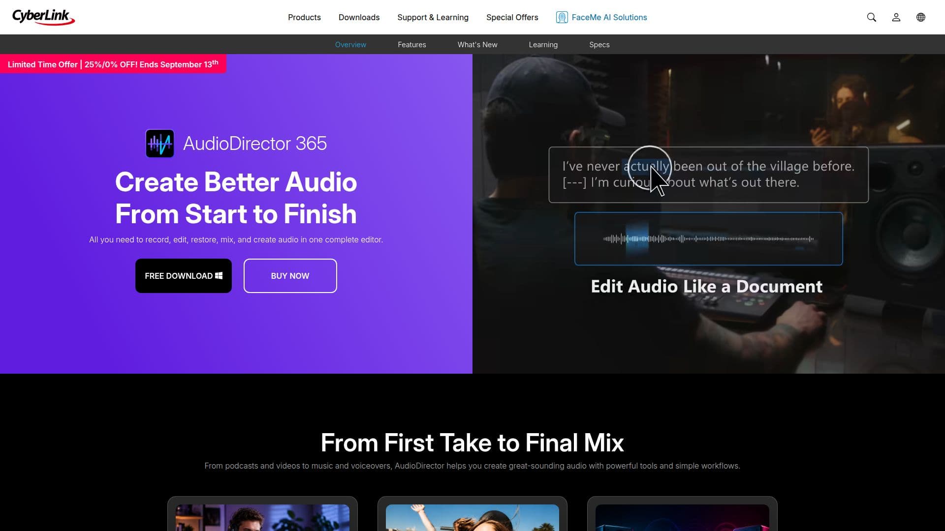AudioDirector - Audio Editing Software screenshot
