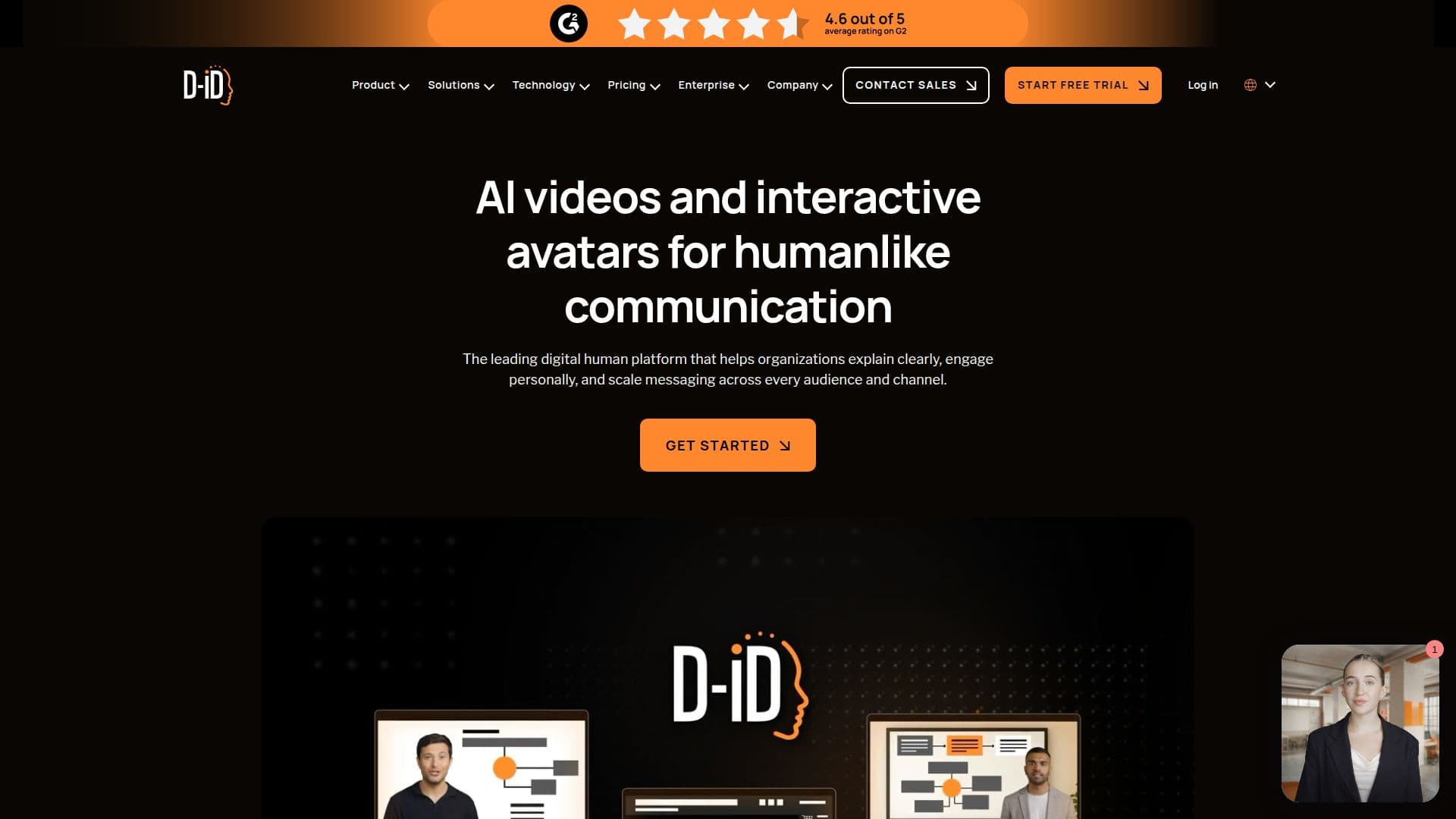 Screenshot von D-ID