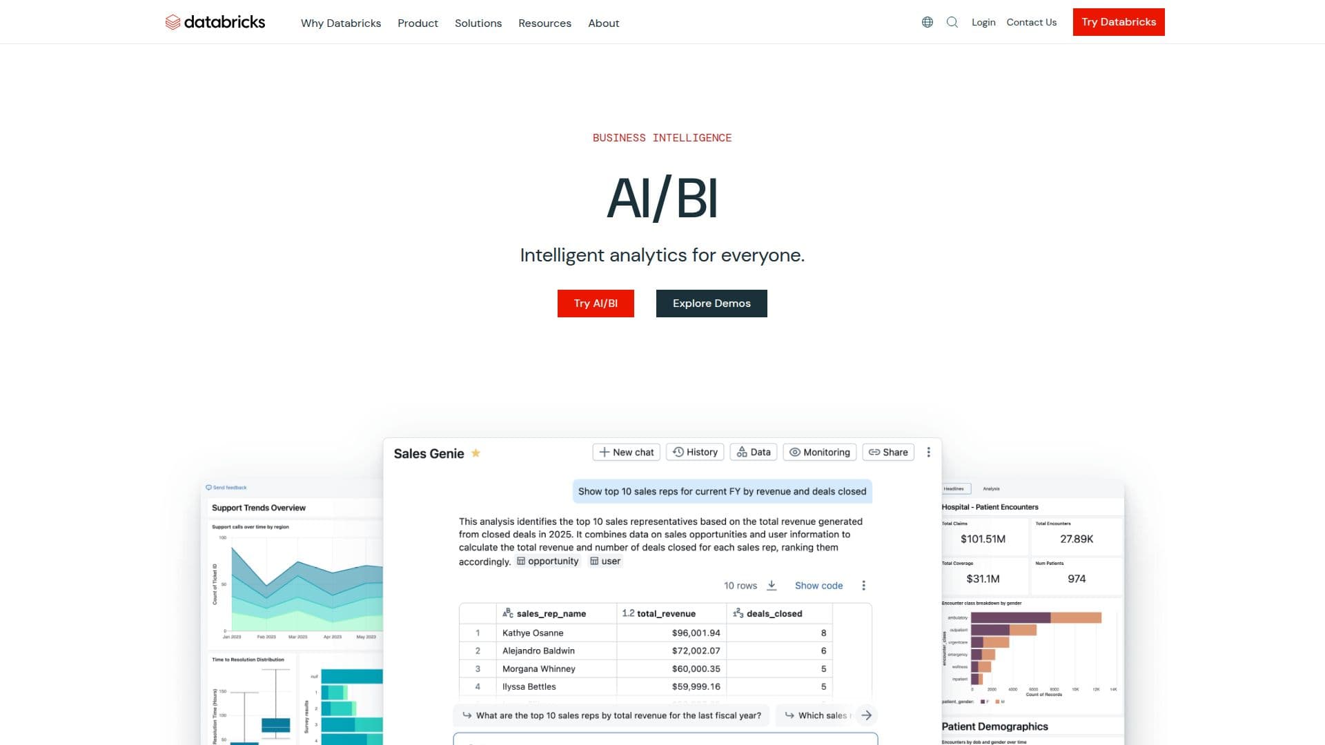 Databricks AI/BI 스크린샷