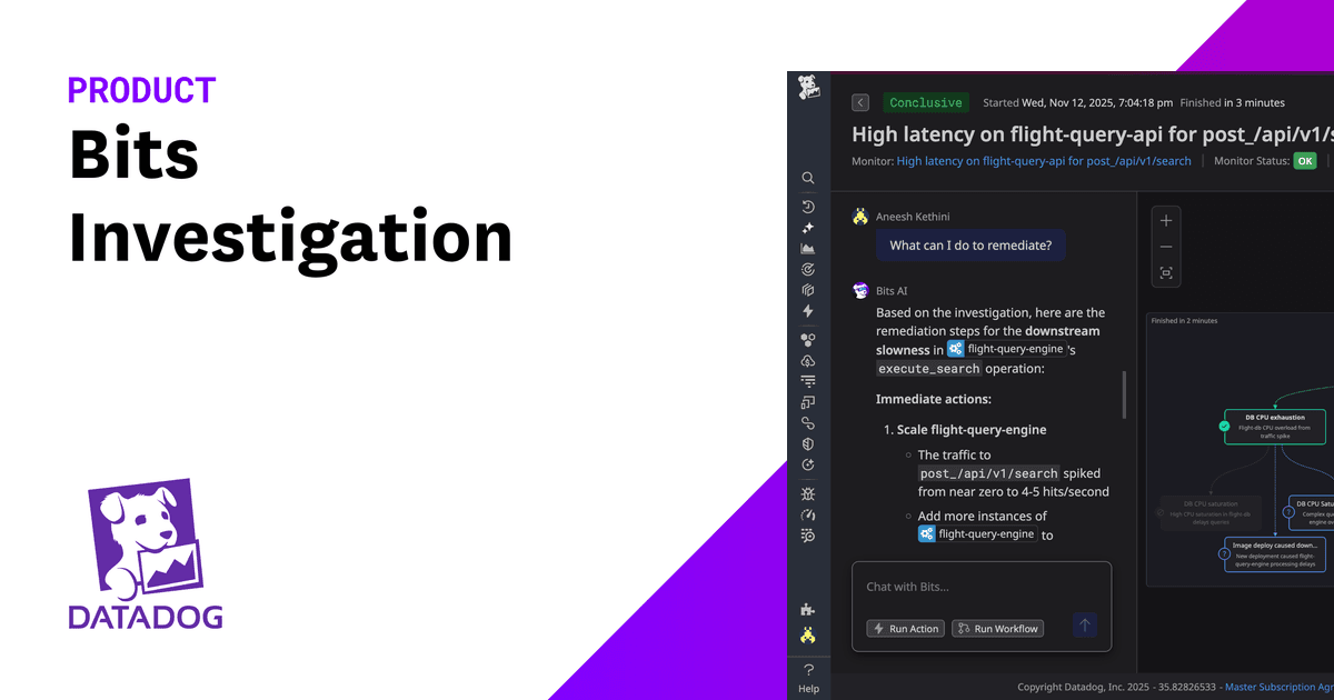 Datadog Bits AI SRE screenshot