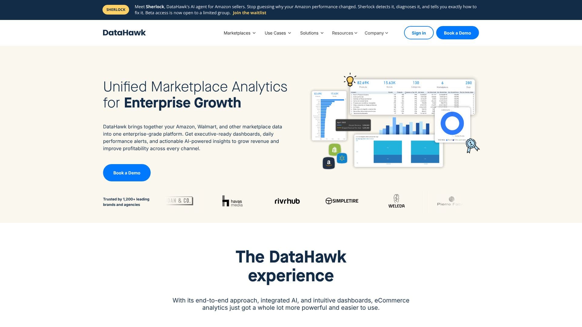 Tangkapan layar Analitik Pasar DataHawk