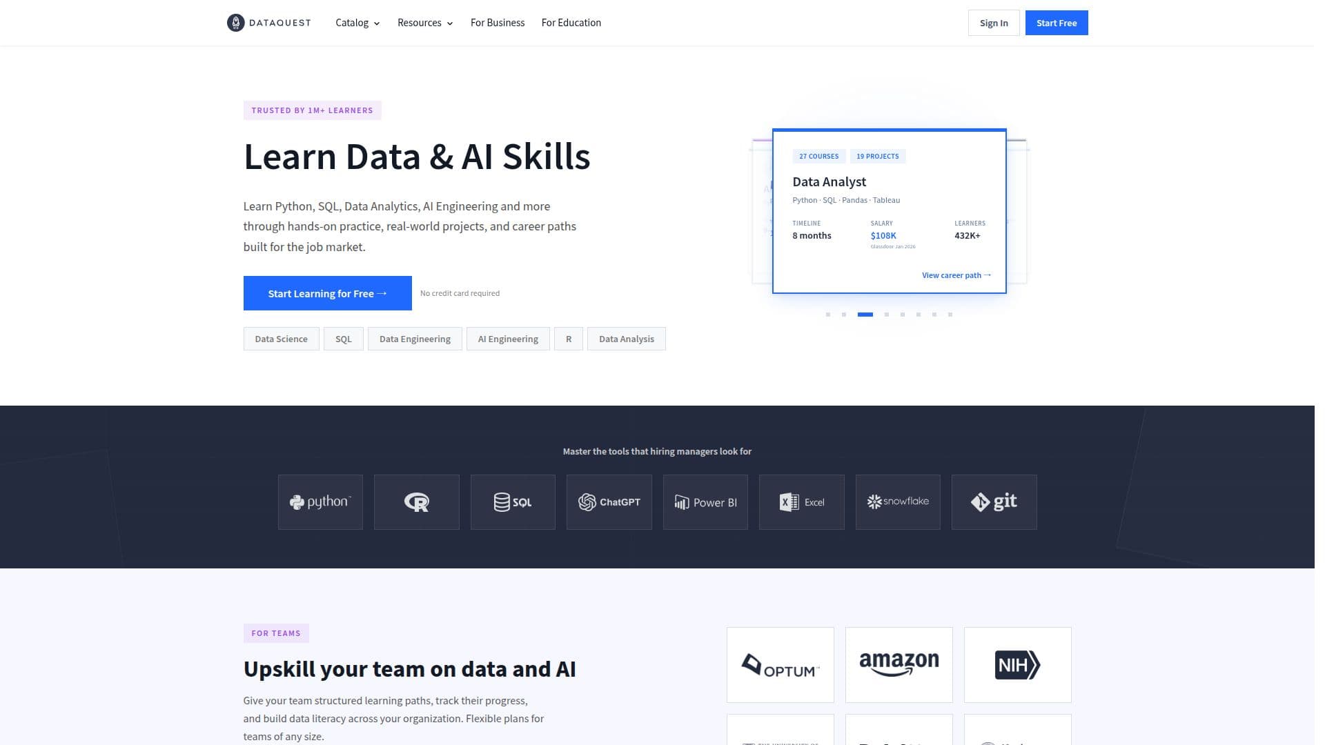 Dataquest: Data Science Courses screenshot
