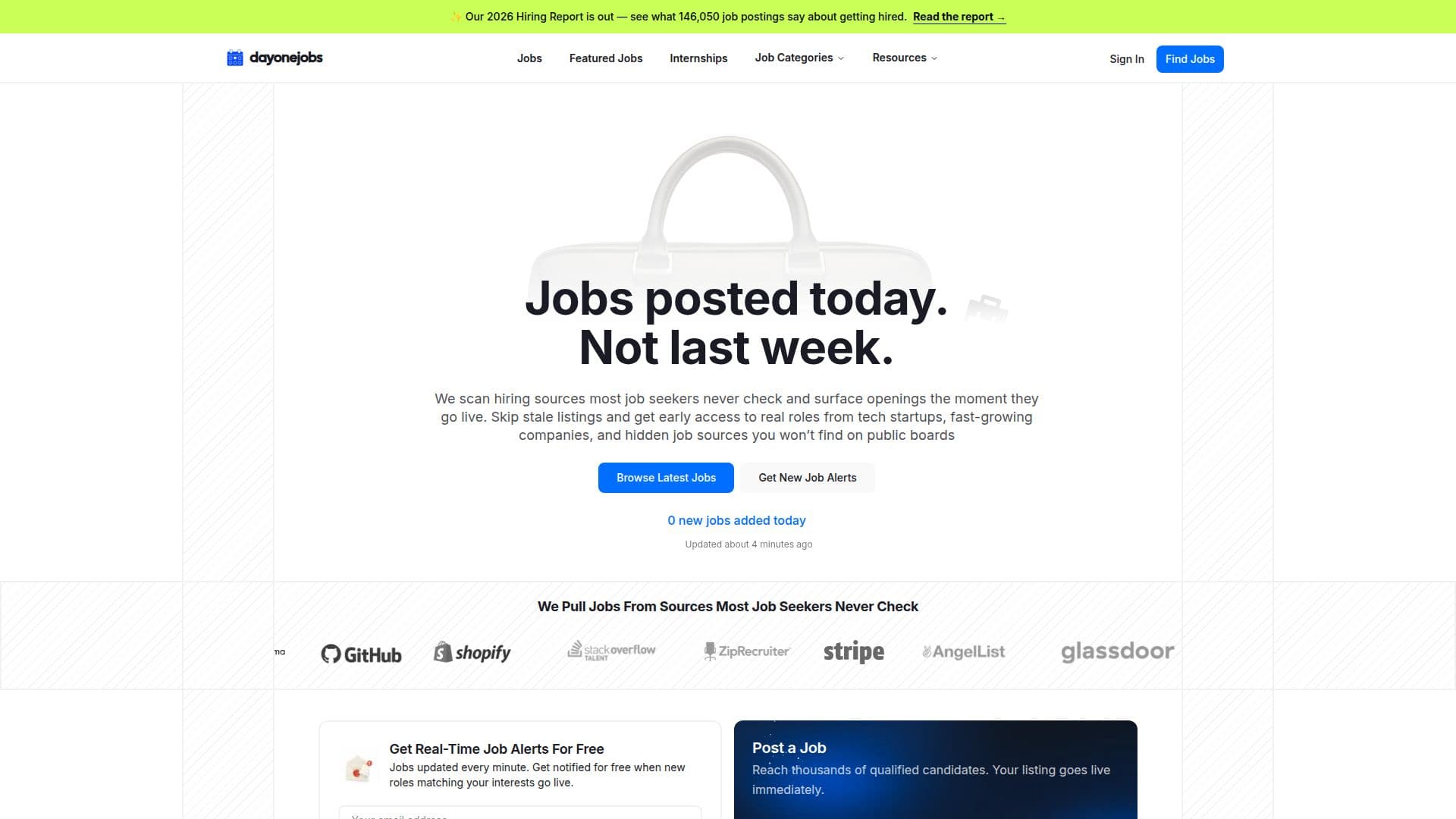 Captura de tela do DayOneJobs