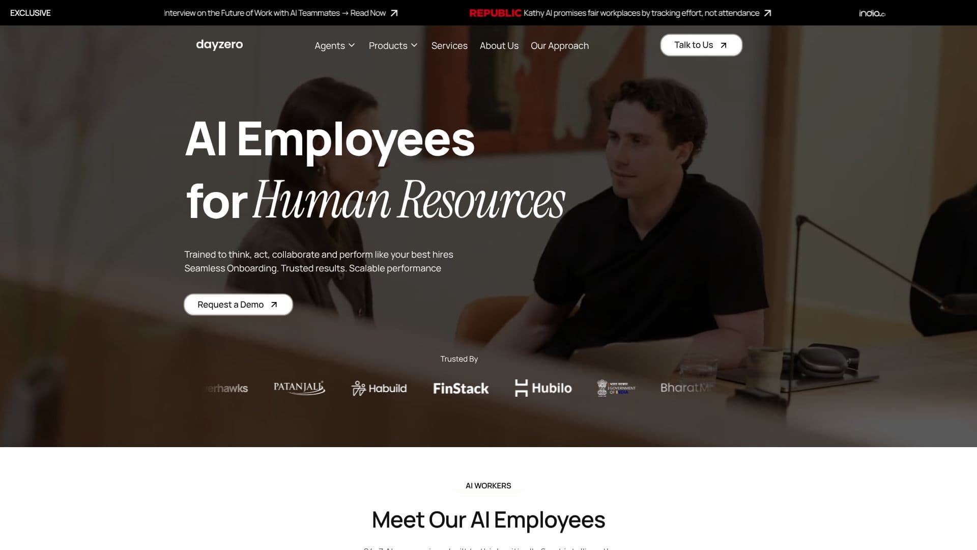 لقطة شاشة لـ موظفو Dayzero AI