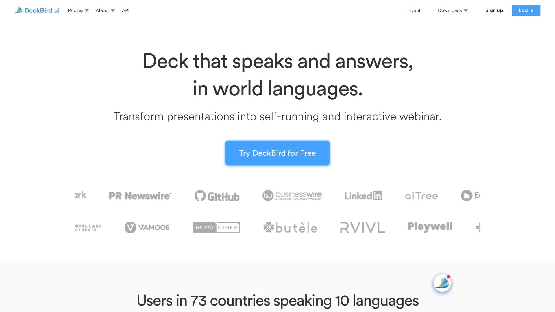 لقطة شاشة لـ DeckBird.ai