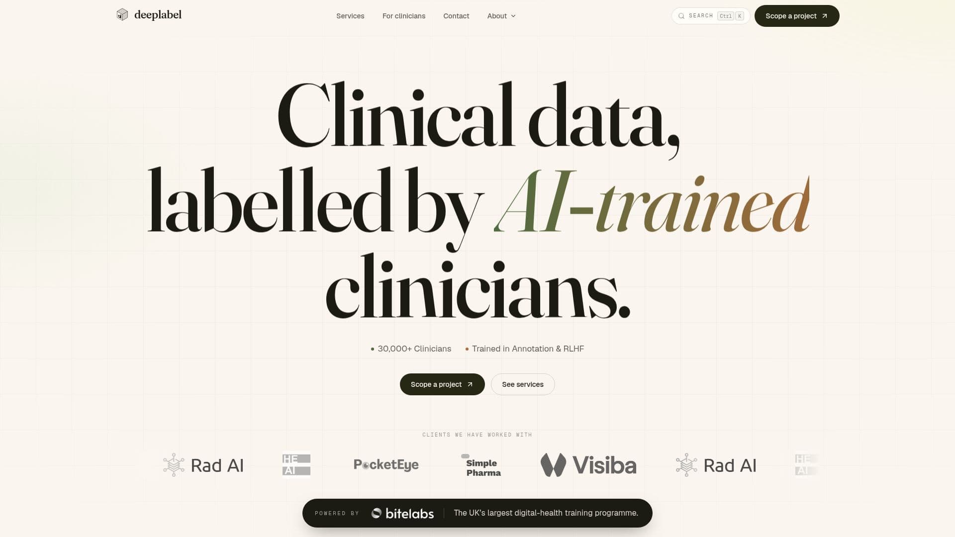 DeepLabel — Clinical Data Labelling screenshot