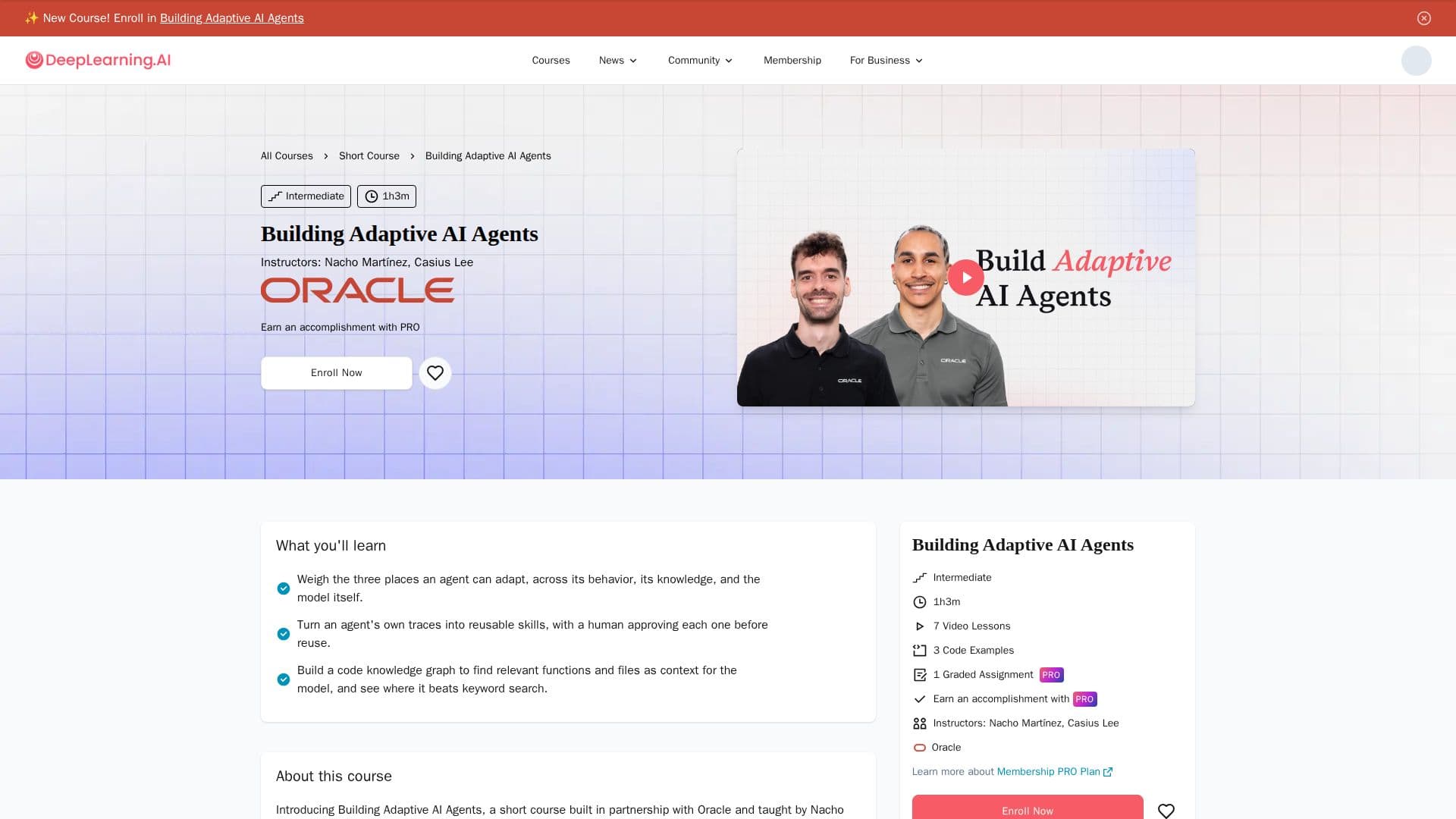 Building Adaptive AI Agents screenshot