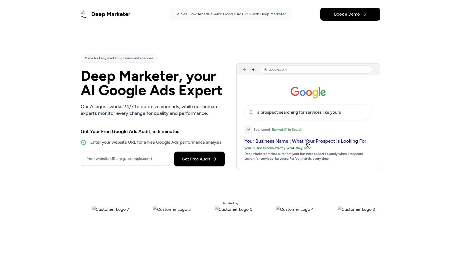 Screenshot von Deep Marketer