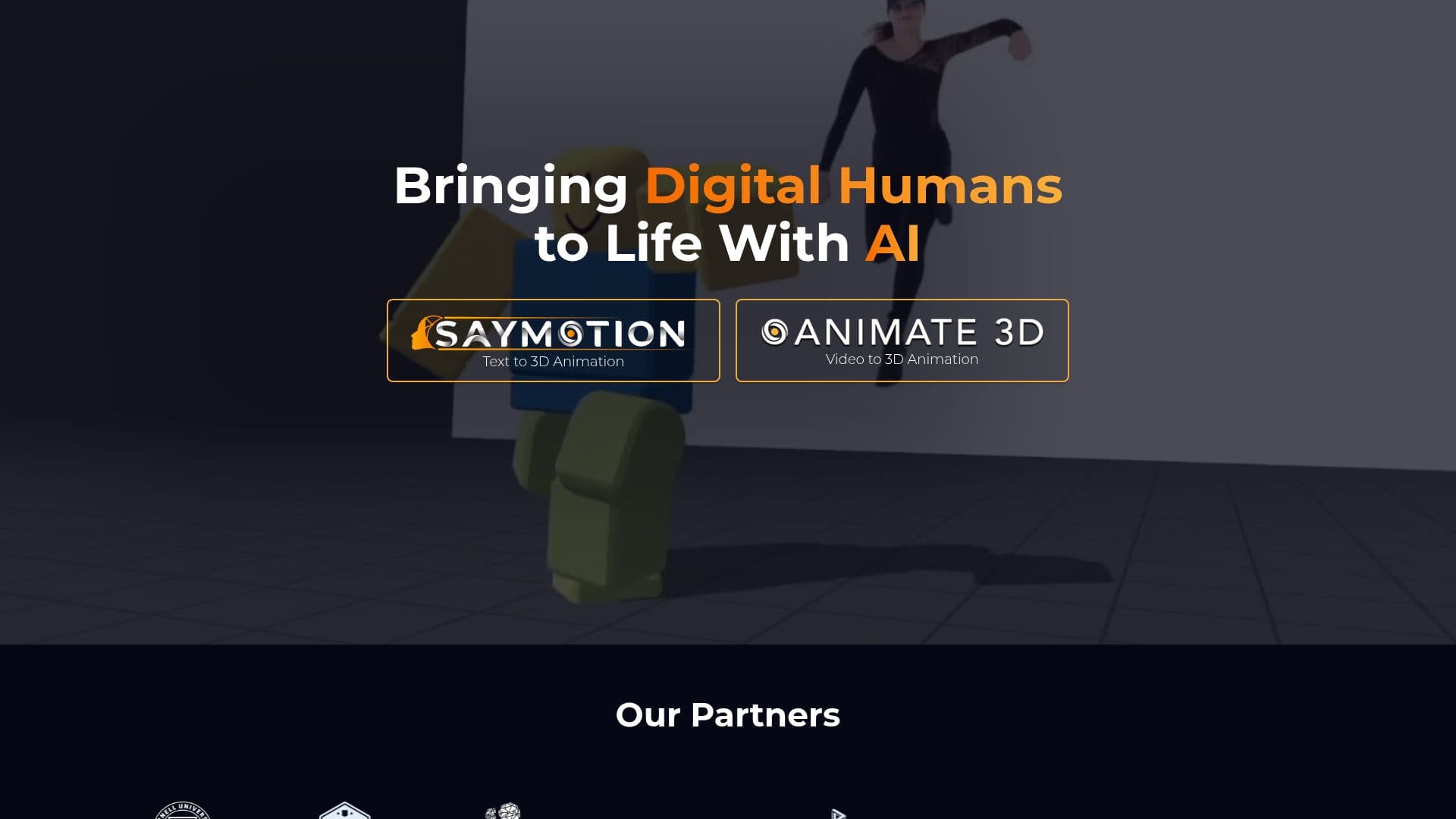 Captura de tela do DeepMotion - Captura de Movimento e Rastreamento Corporal com IA