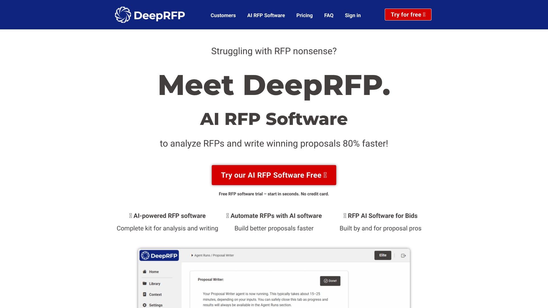DeepRFP - AI RFP 软件 截图
