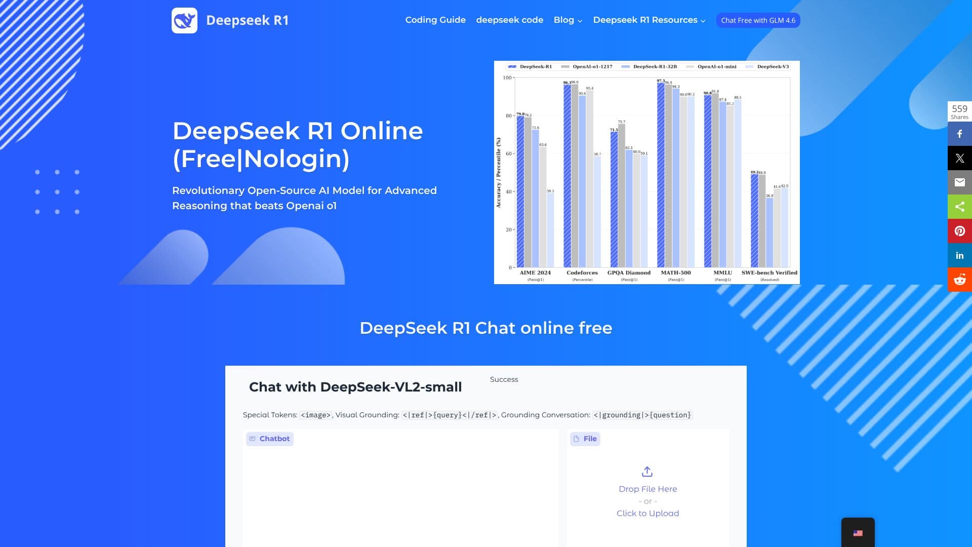 DeepSeek R1 Online 스크린샷