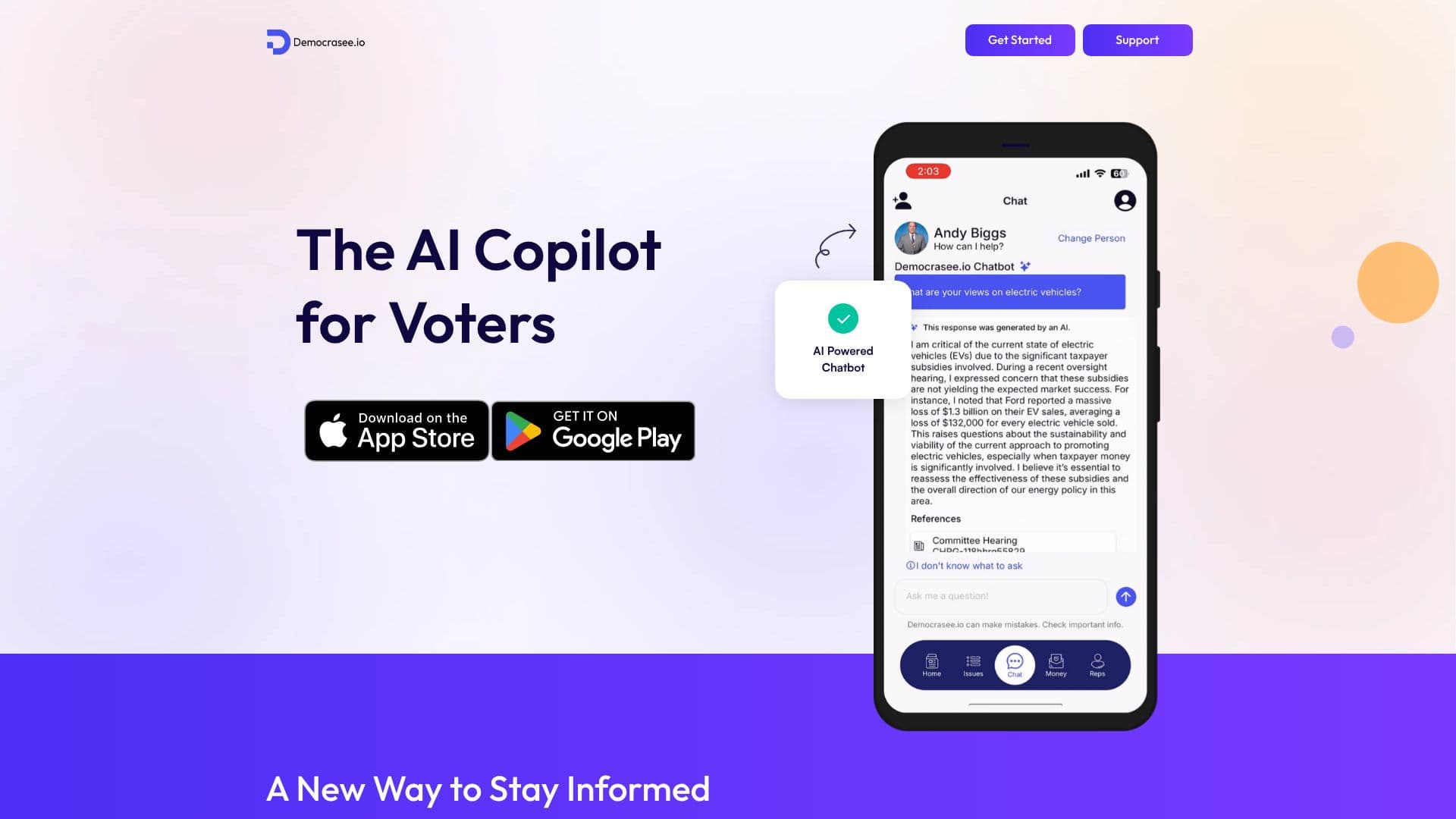 Democrasee.io 截图