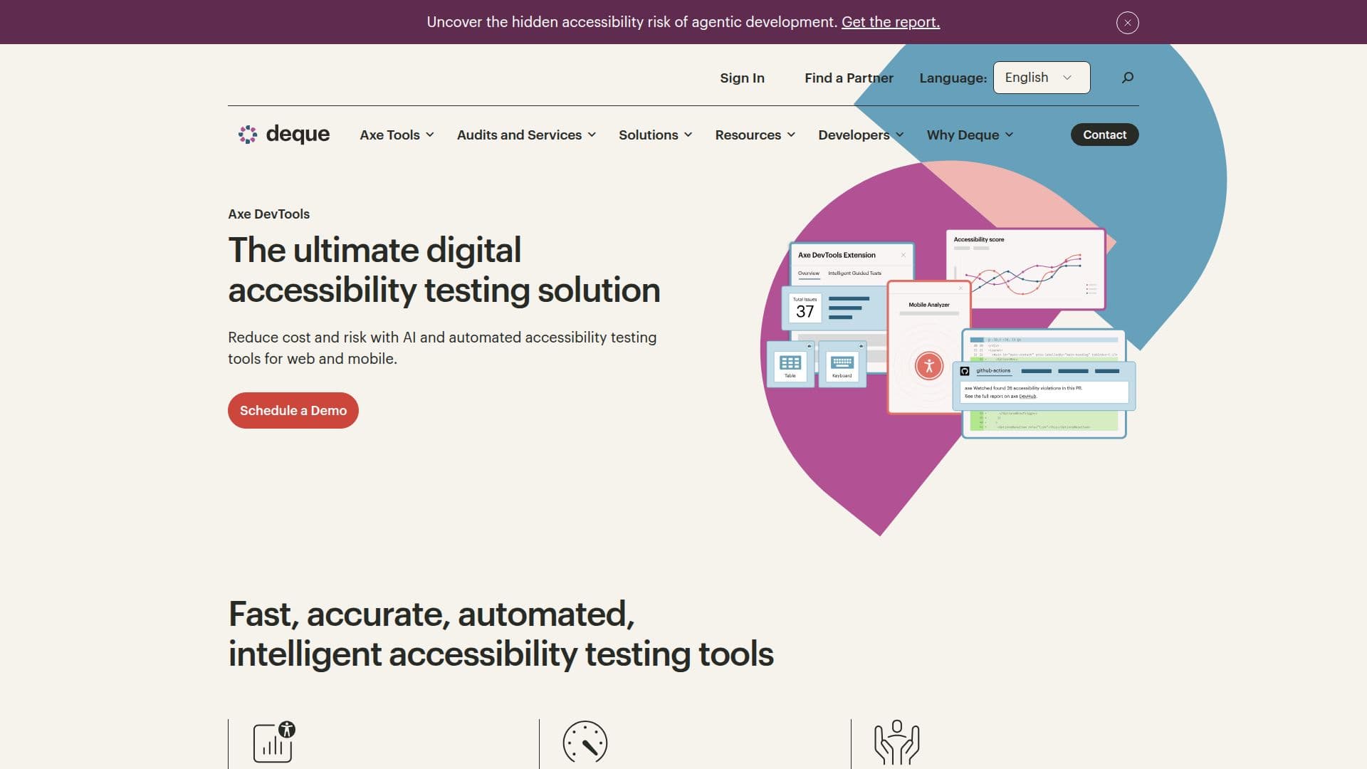 Screenshot von Axe DevTools