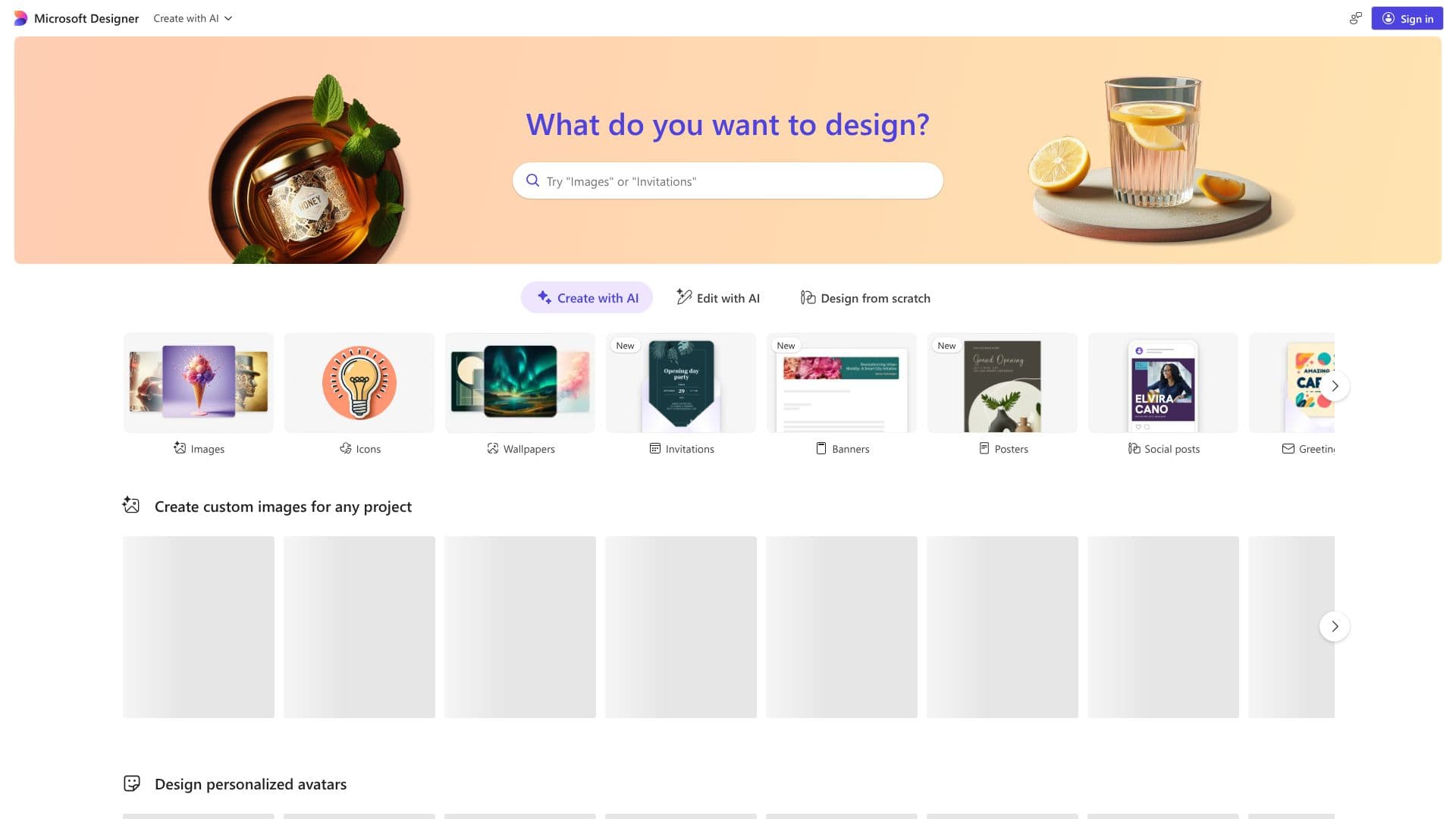 Microsoft Designer screenshot