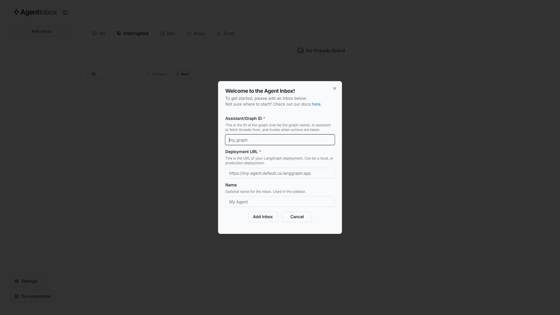 Agent Inbox screenshot