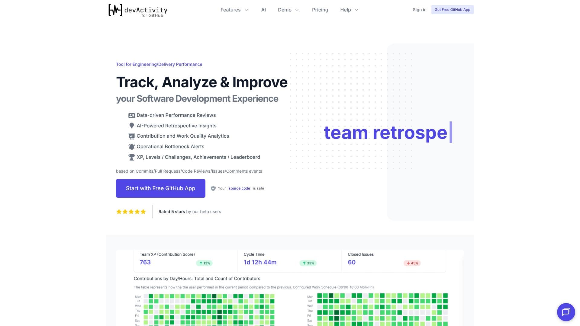 devActivity screenshot