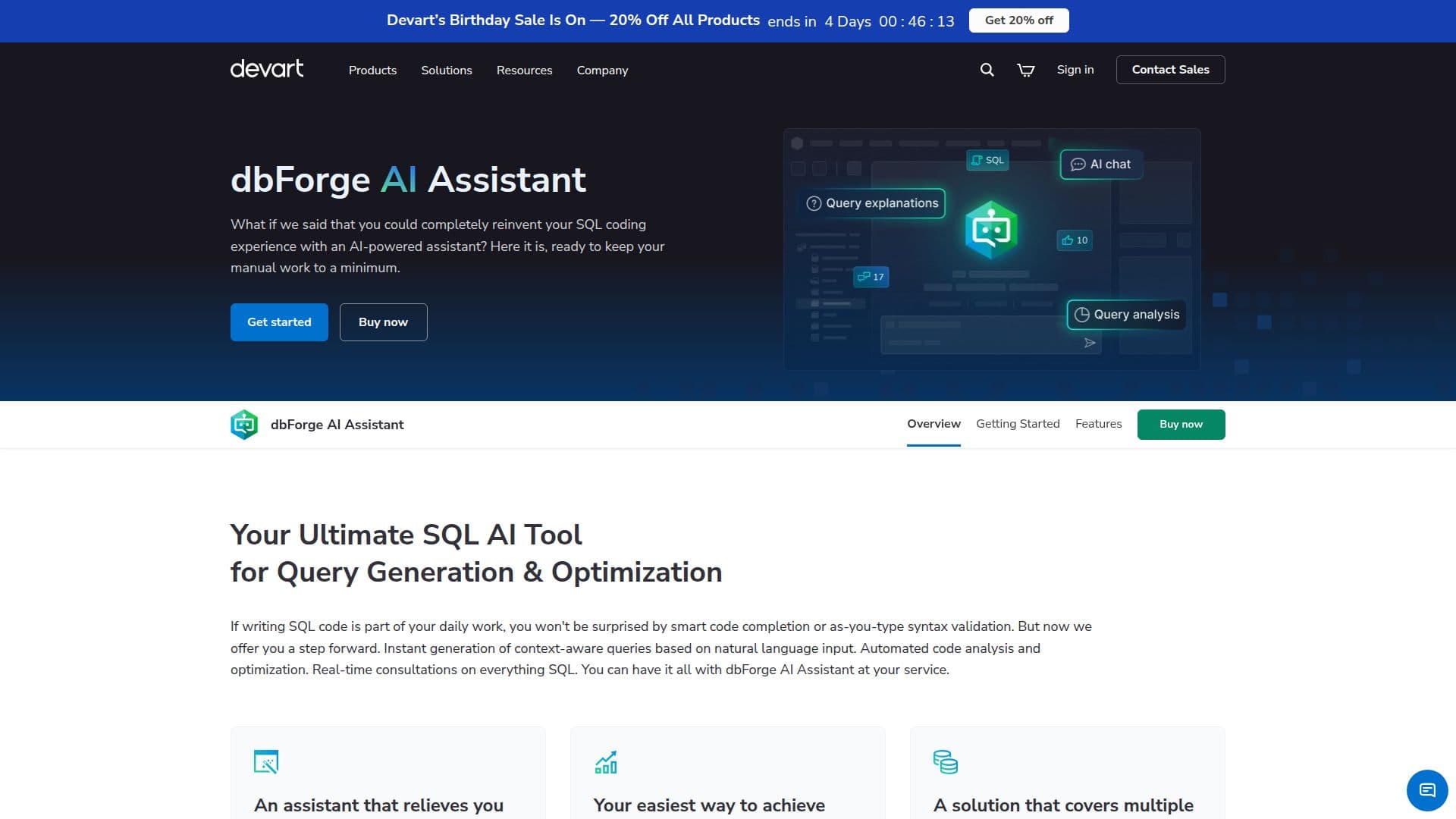 dbForge AI Assistant 스크린샷