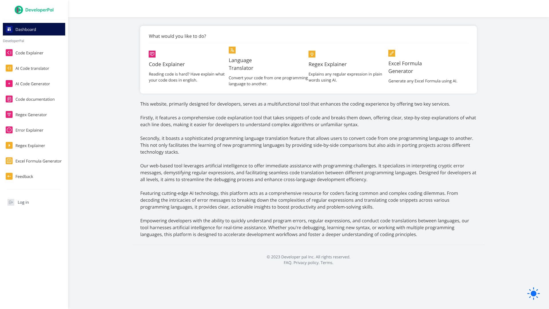 DeveloperPal screenshot