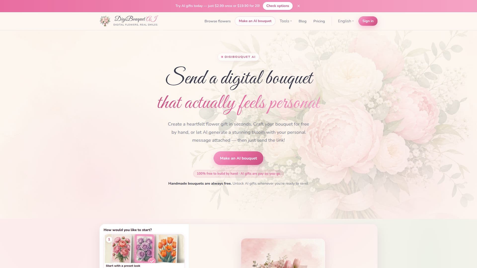 DigiBouquet AI screenshot