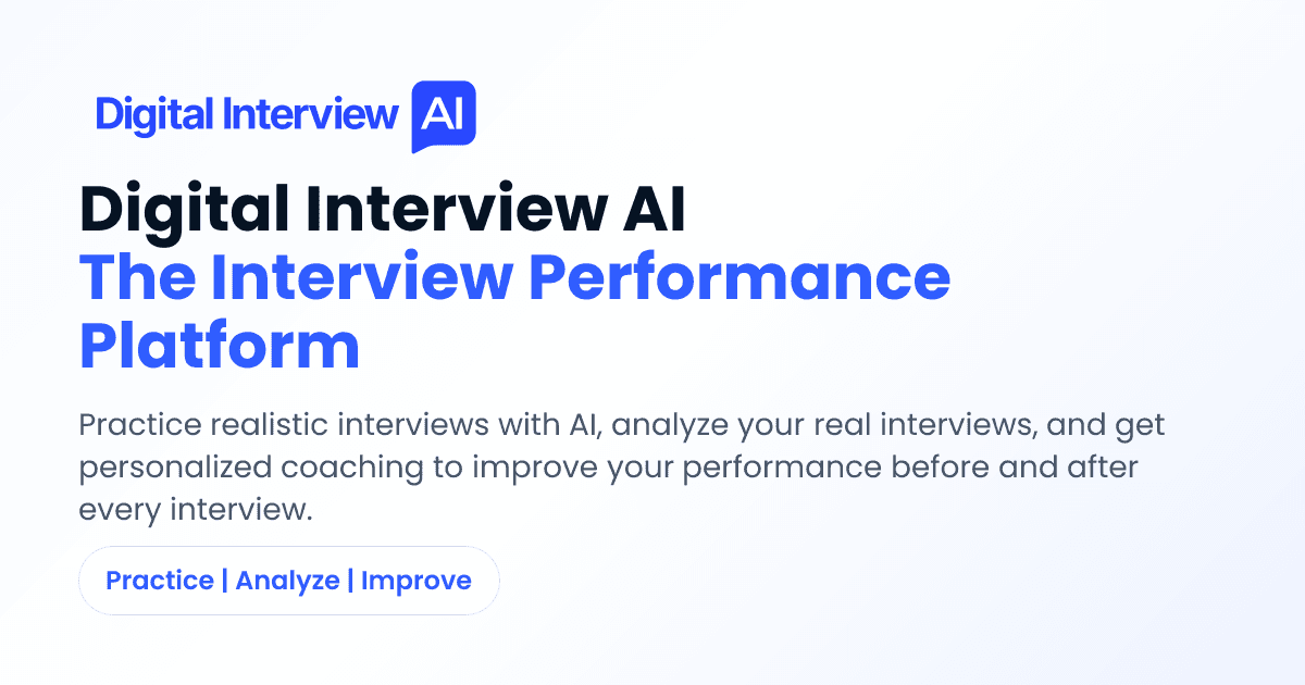 Screenshot von Digital Interview AI