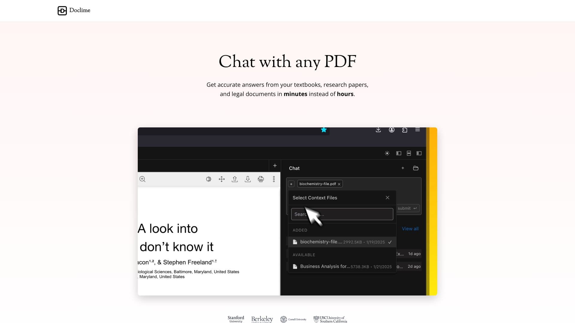 Doclime screenshot