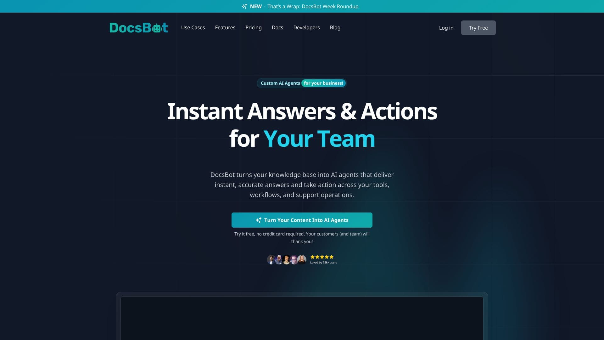DocsBot AI Agents 截图