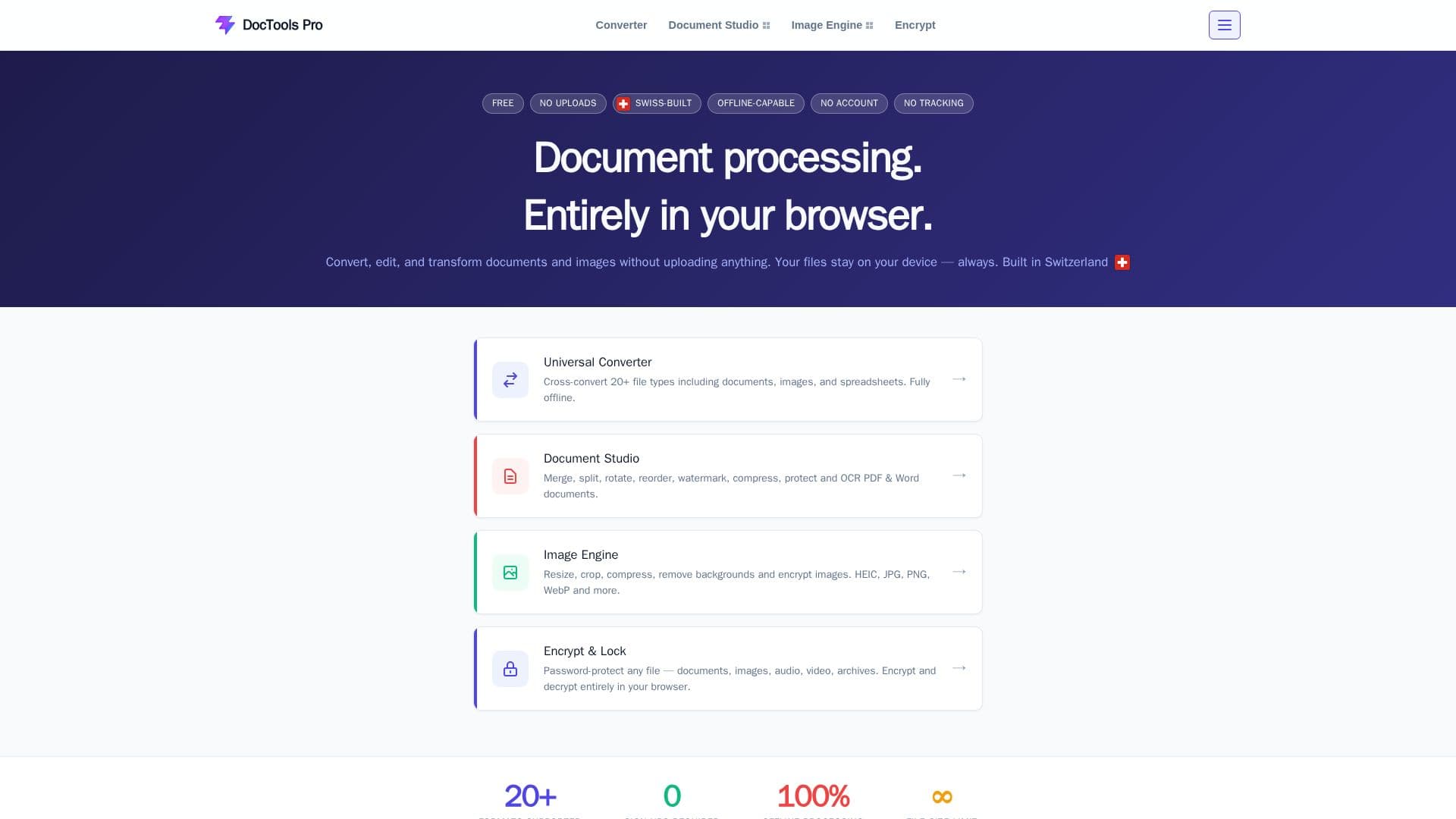 لقطة شاشة لـ DocTools Pro
