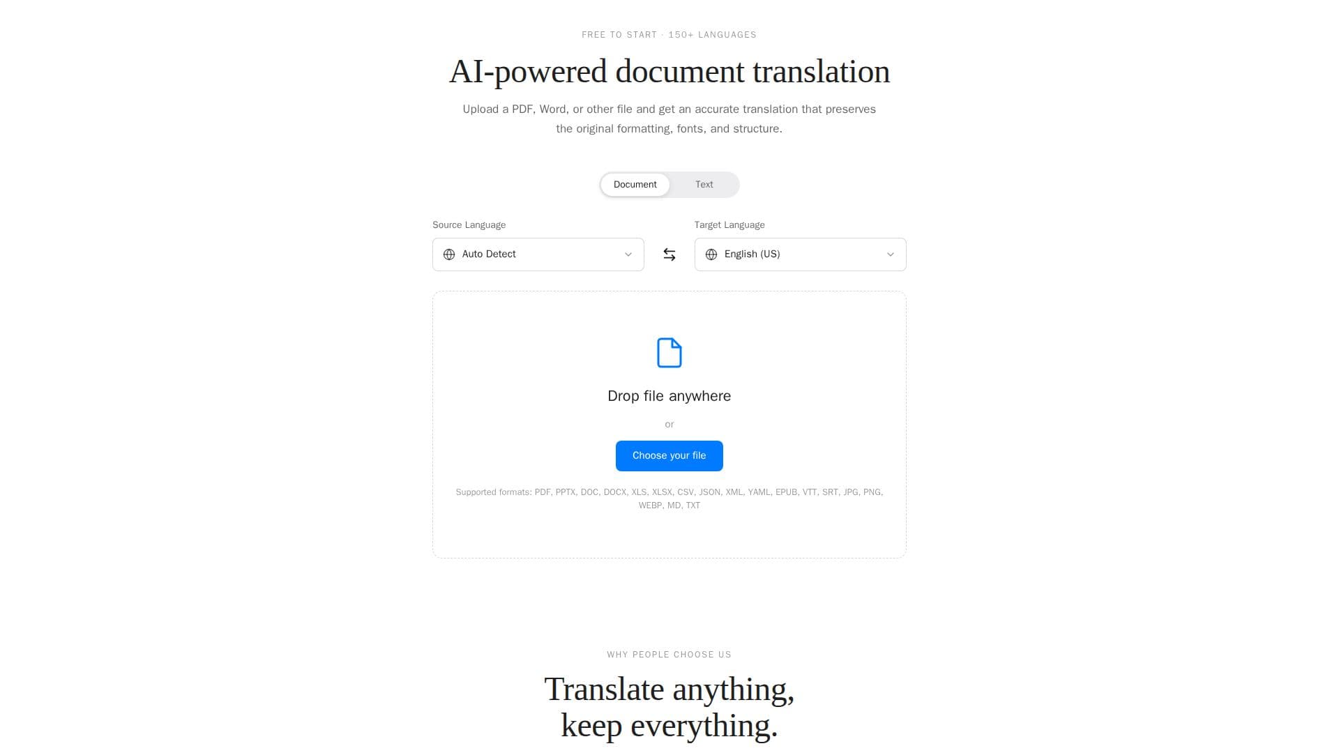 لقطة شاشة لـ مترجم المستندات