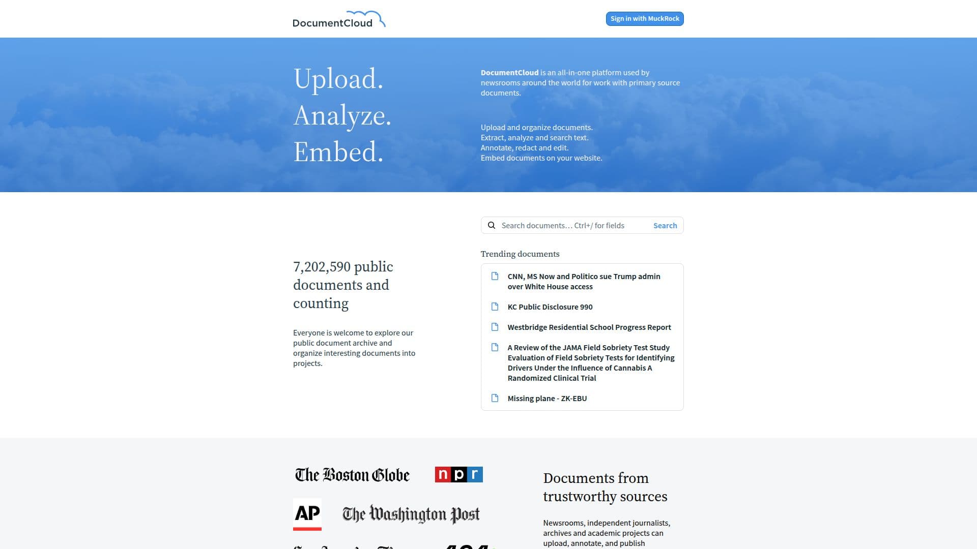 DocumentCloud screenshot