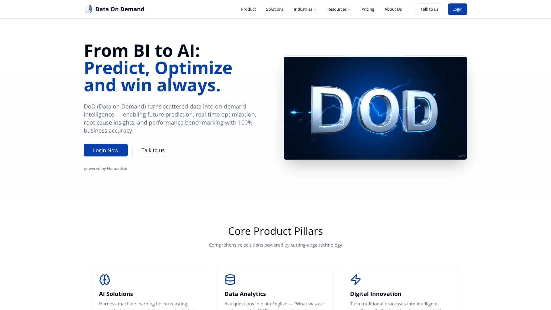 Data on Demand screenshot