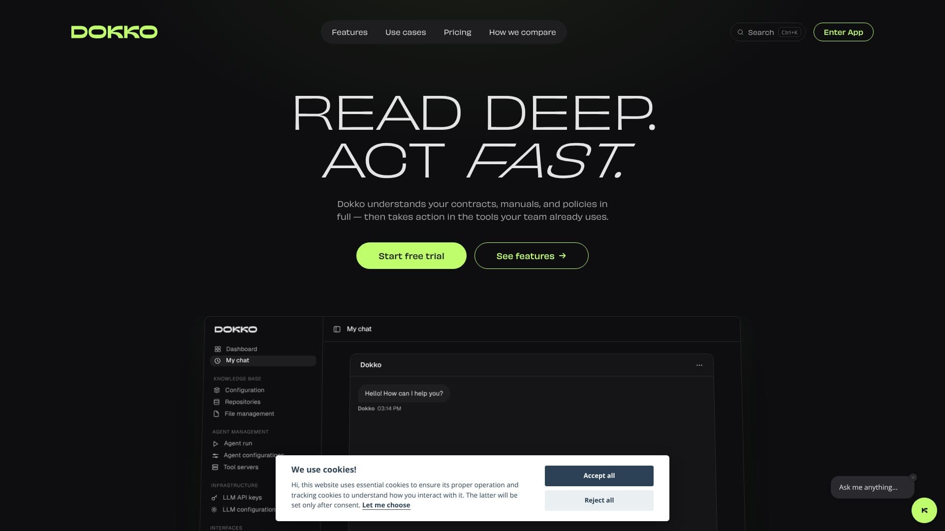 Скриншот Dokko - Платформа разговорного ИИ