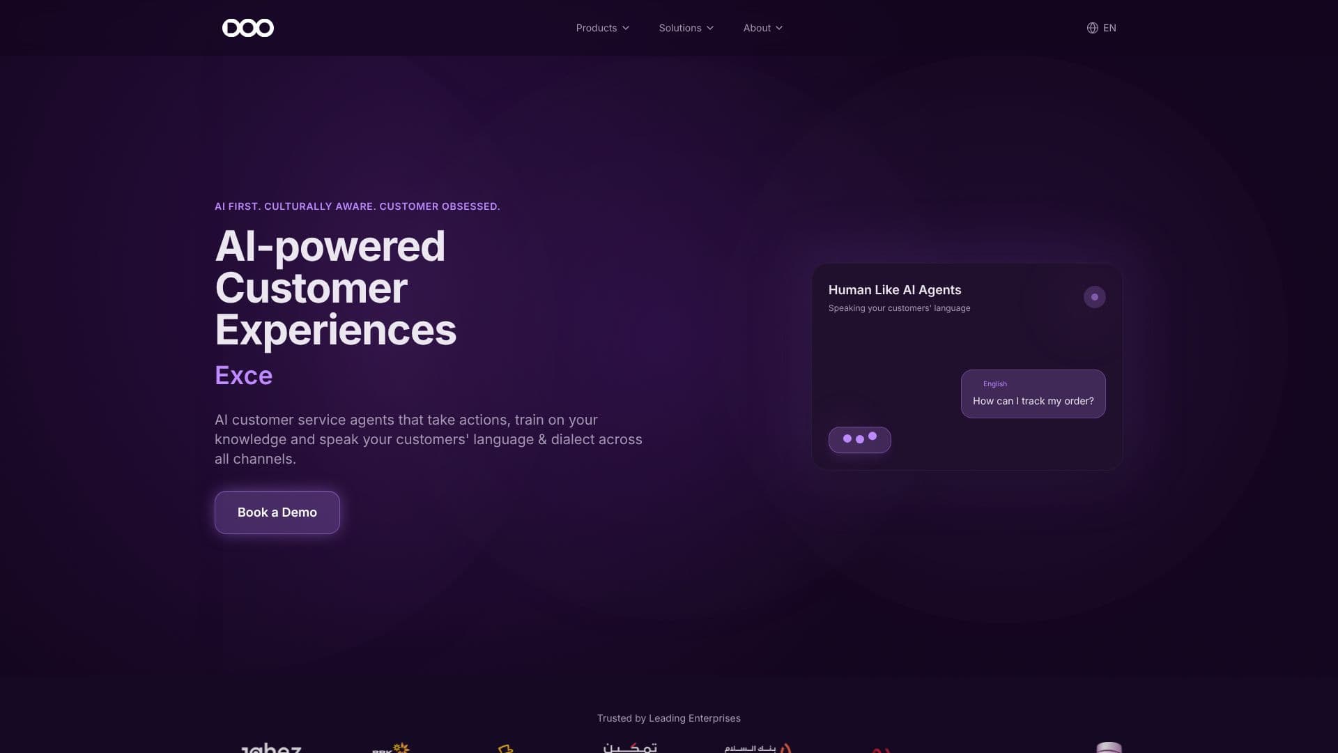 DOO Arabic AI Customer Service screenshot
