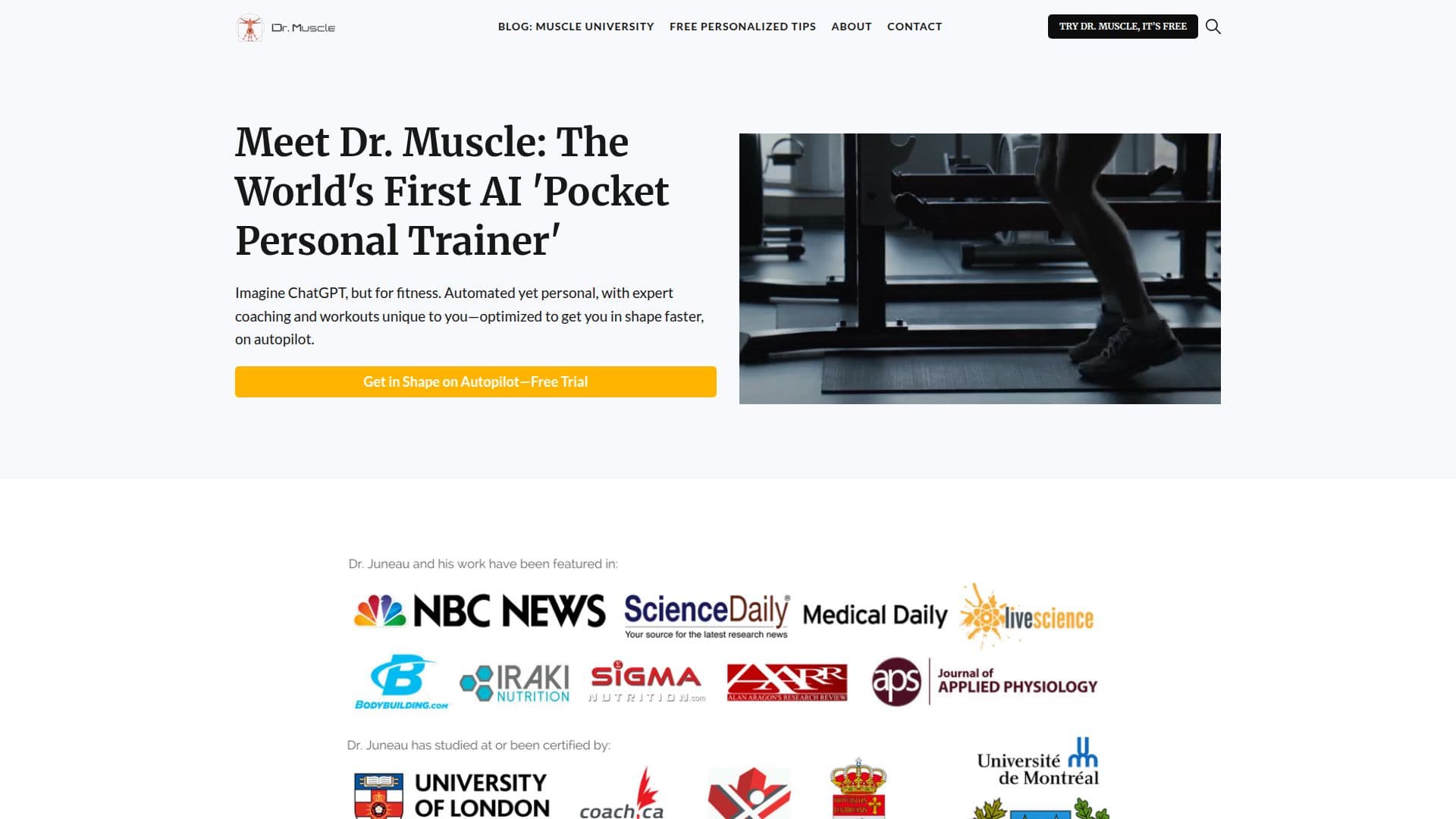 Screenshot von Dr. Muscle
