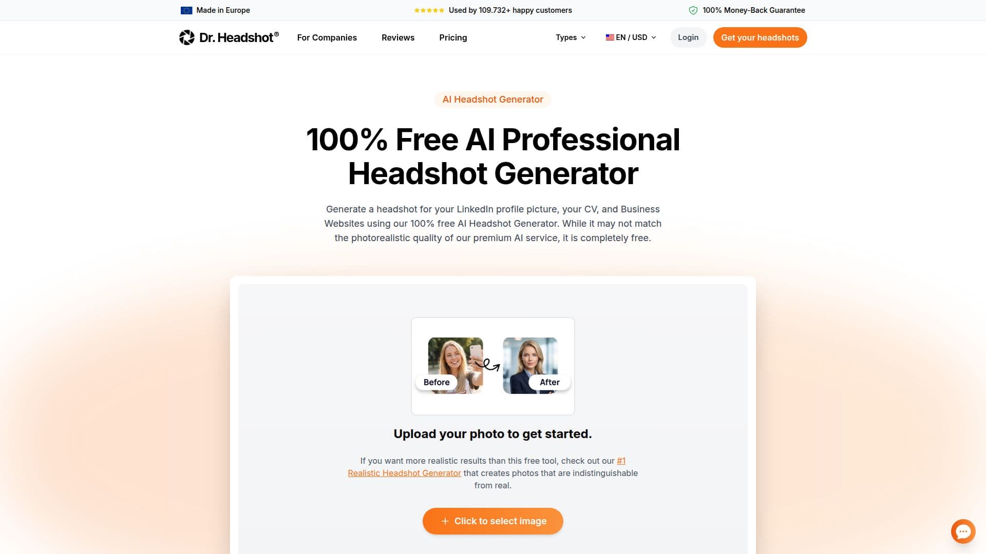 DrHeadshot AI头像生成器 截图