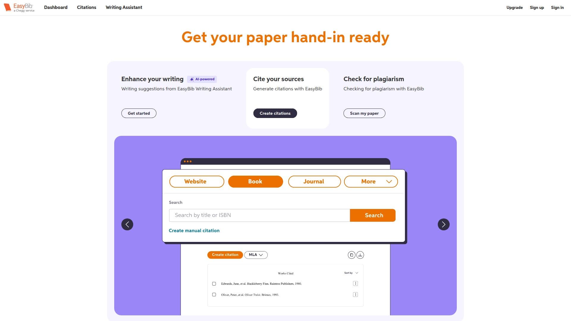 لقطة شاشة لـ EasyBib®