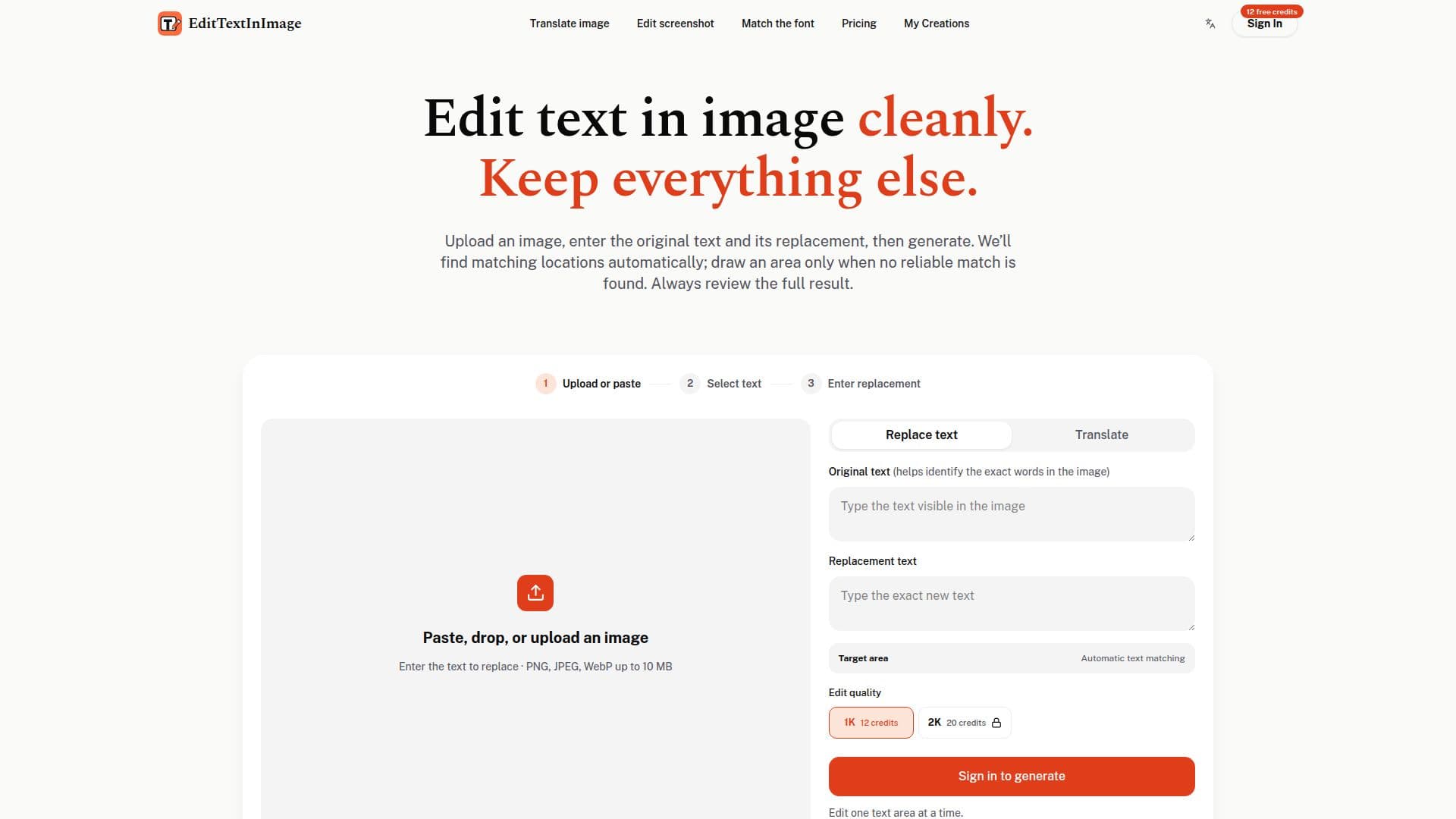 EditTextInImage — AI Text Editor screenshot