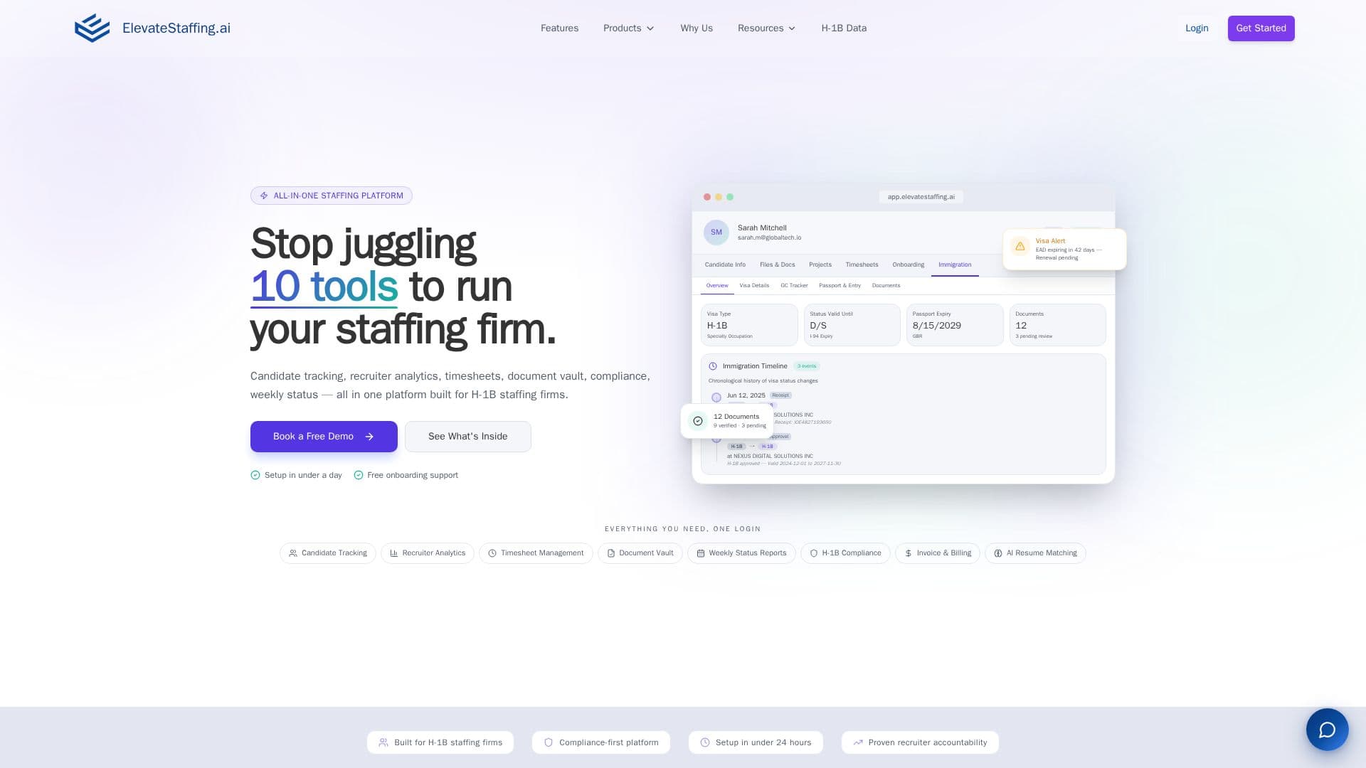 Скриншот Elevate Staffing