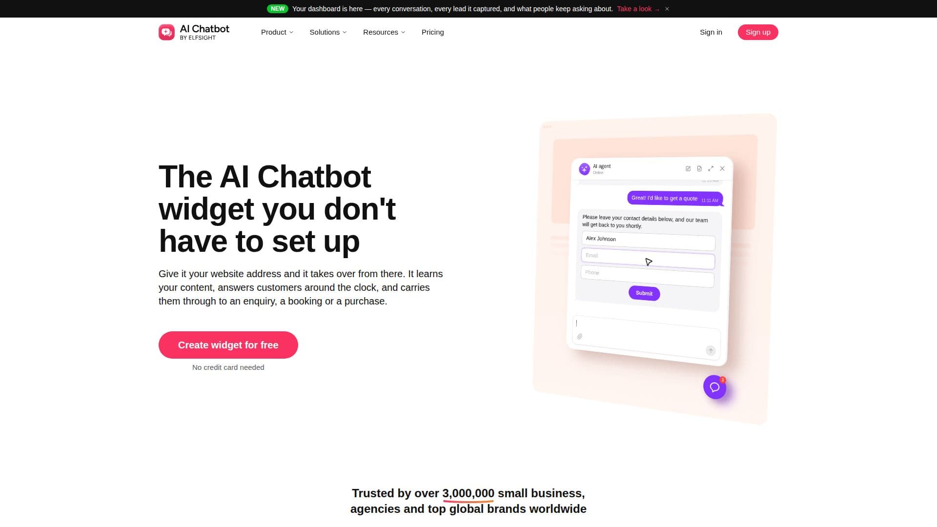 Elf Chatbot screenshot