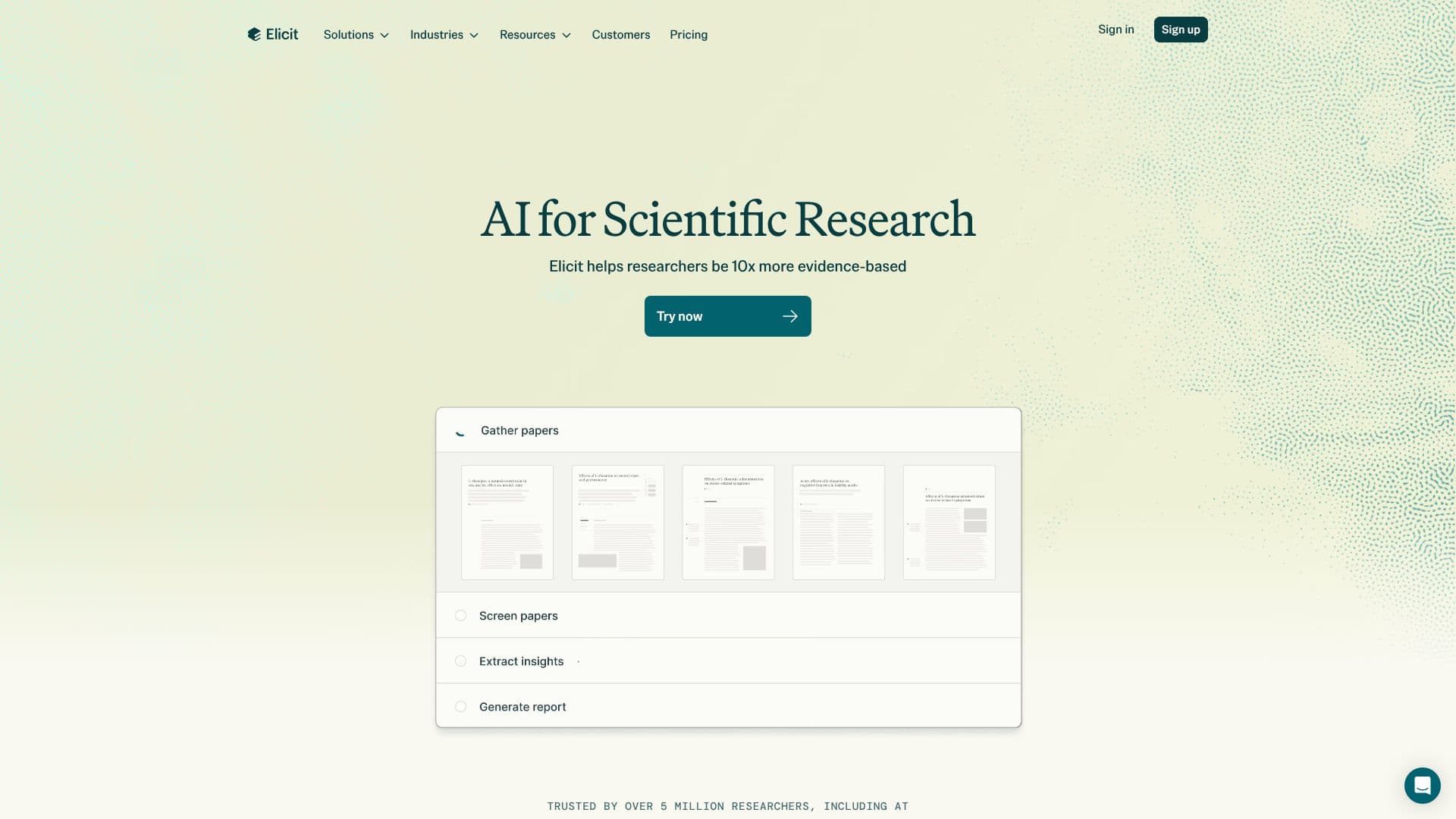 Elicit screenshot