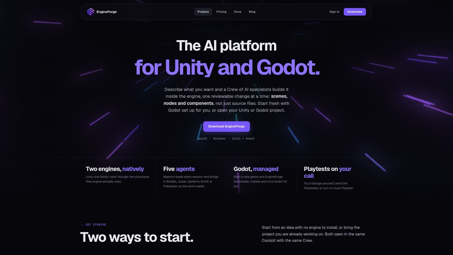 لقطة شاشة لـ EngineForge
