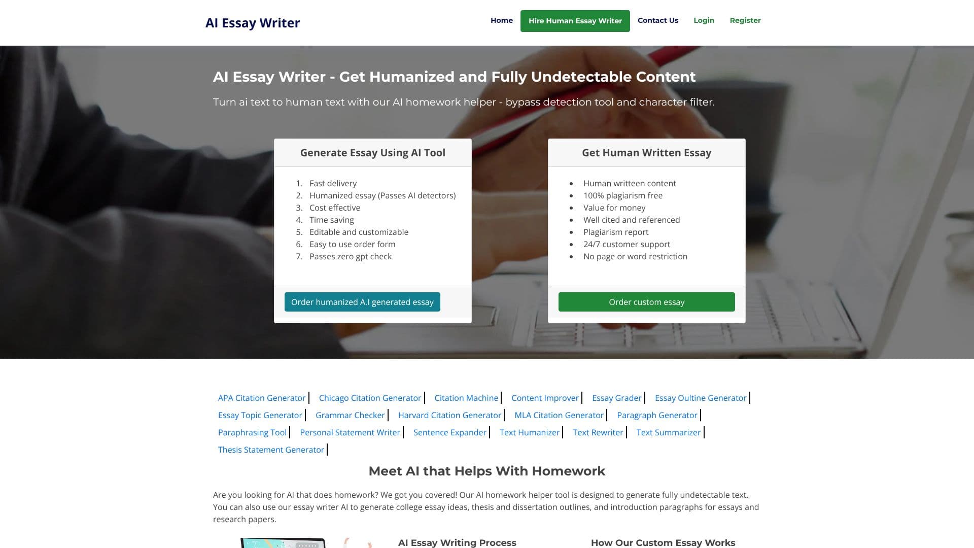 لقطة شاشة لـ AI Essay Writer