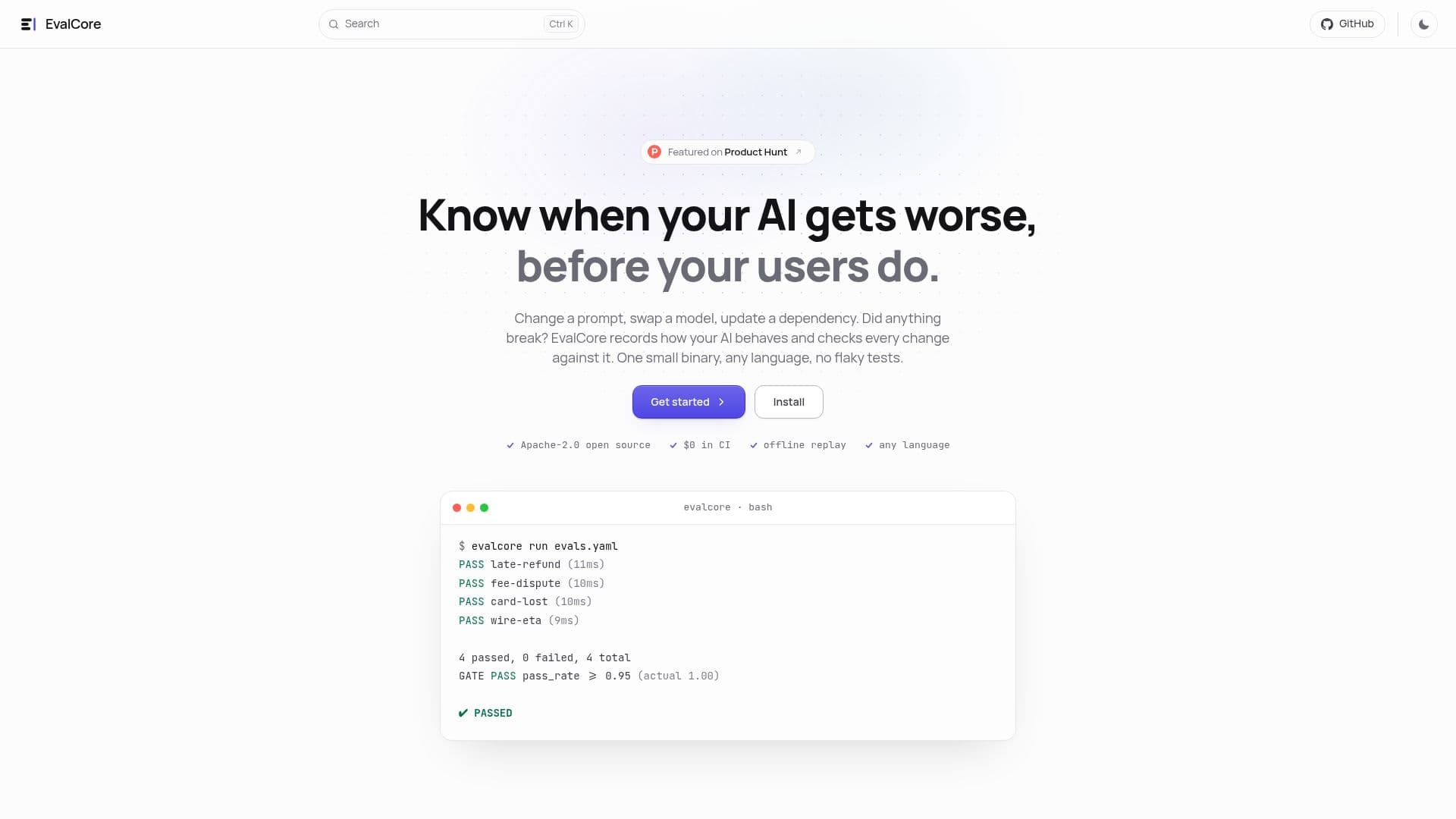 EvalCore screenshot