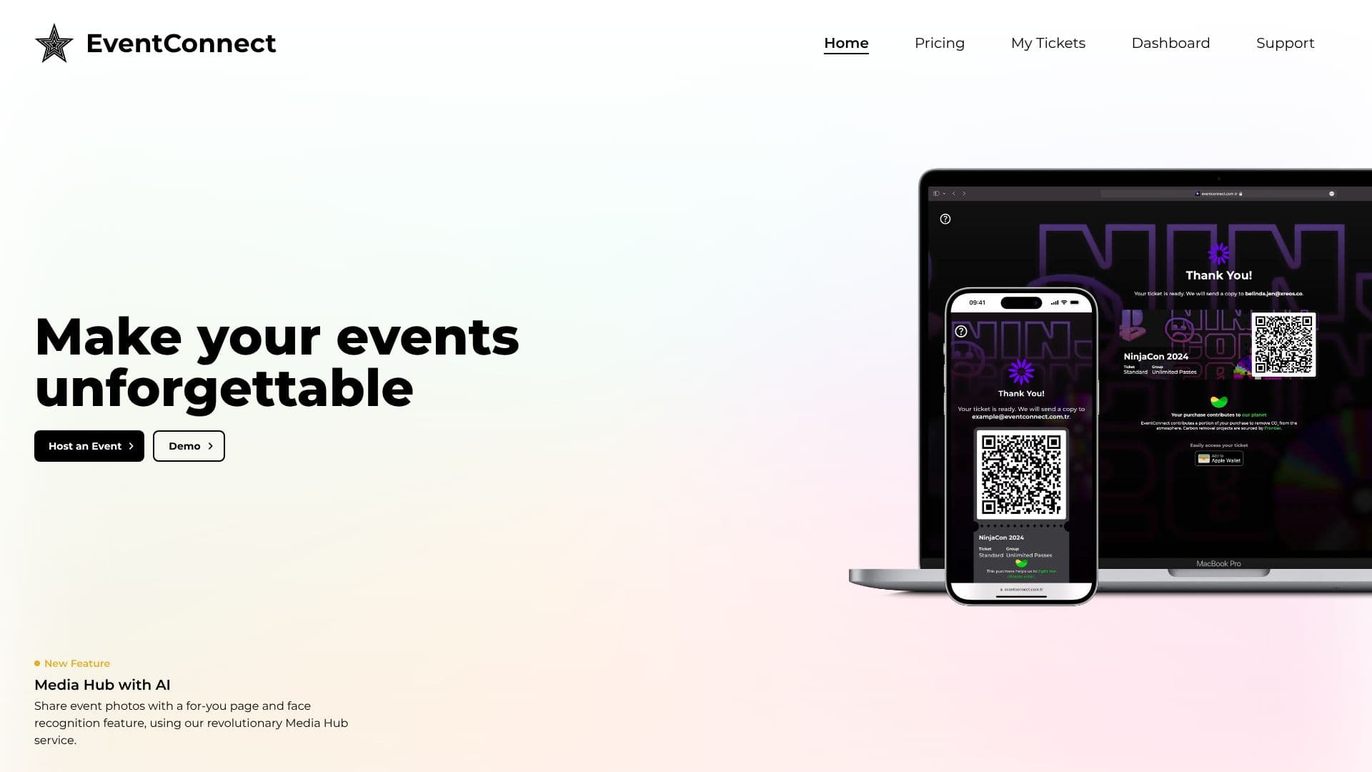 Captura de tela do EventConnect