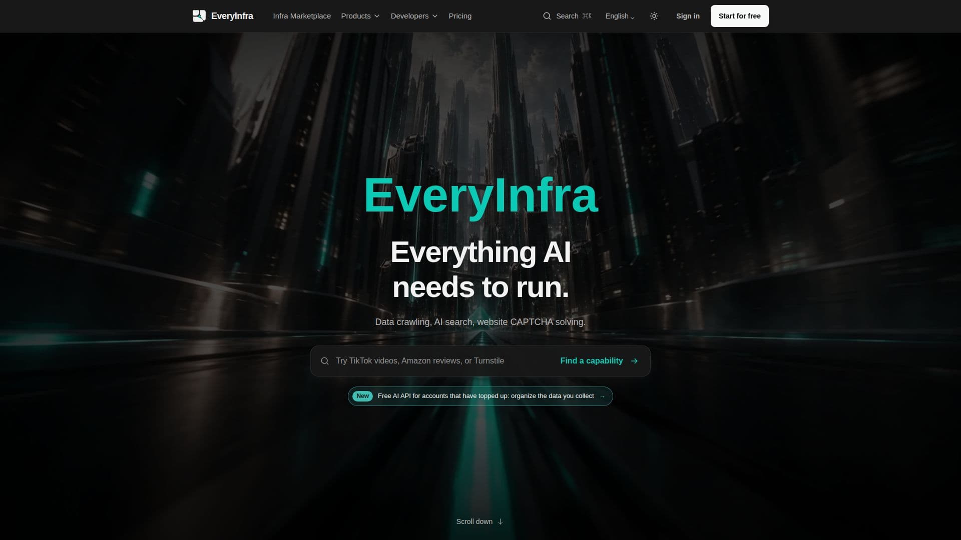 Screenshot von EveryInfra